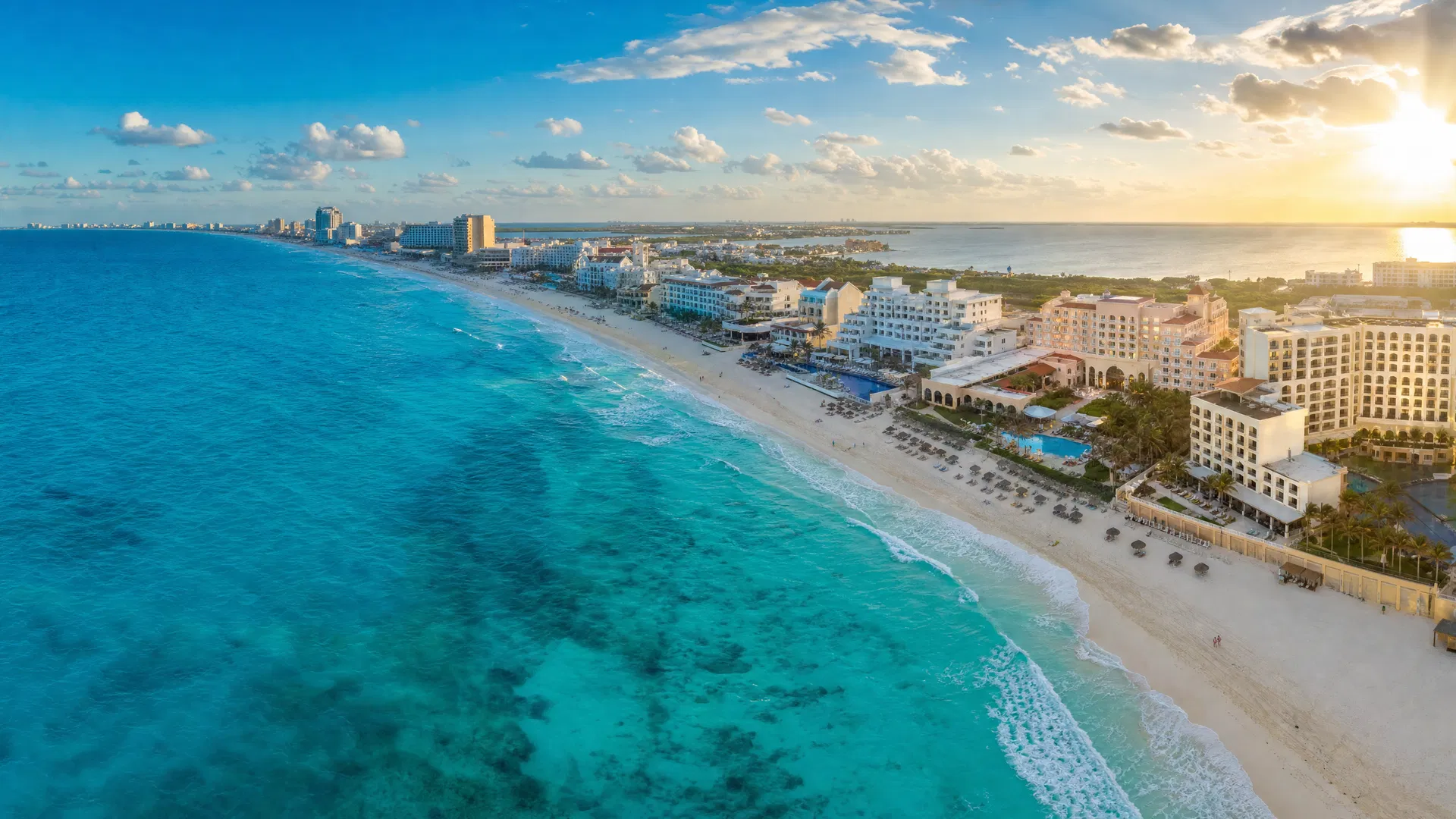 Vista aérea de Cancún