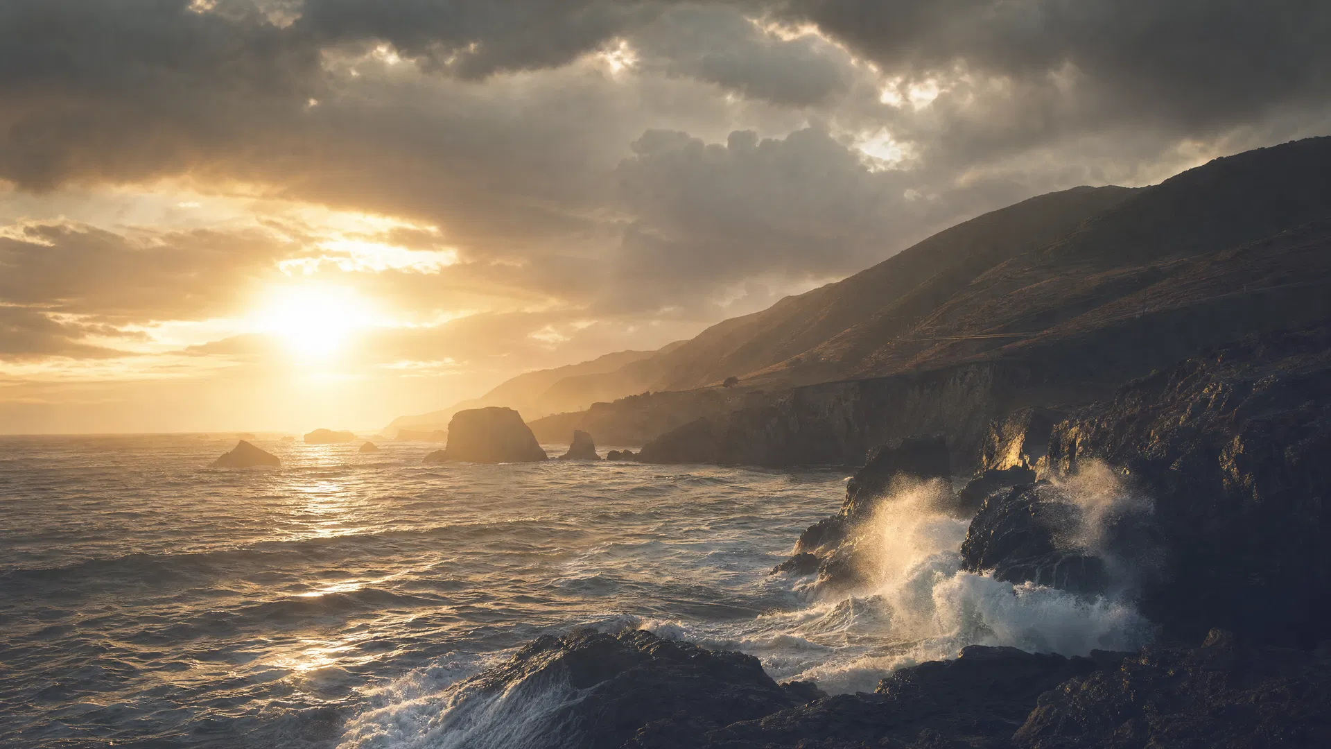 California coastline at dawn