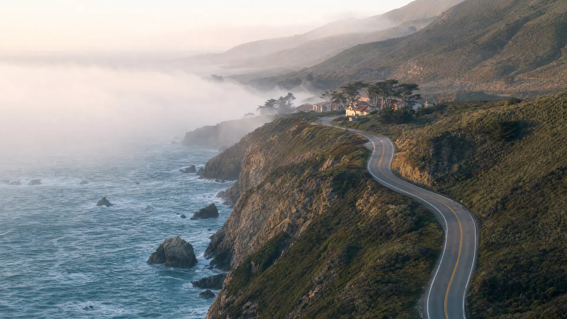 Coastal road leading to care