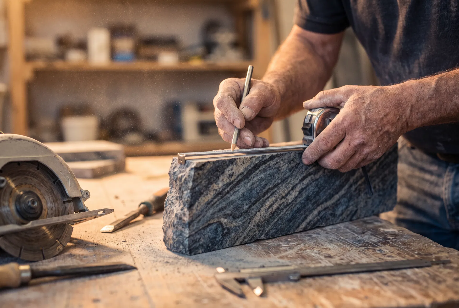 Granite countertop installation