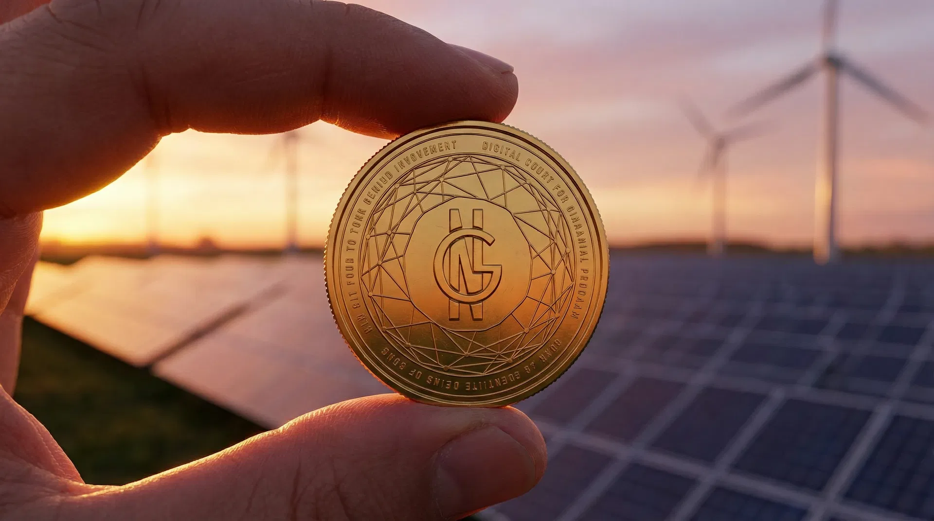 Abstract circular economy art