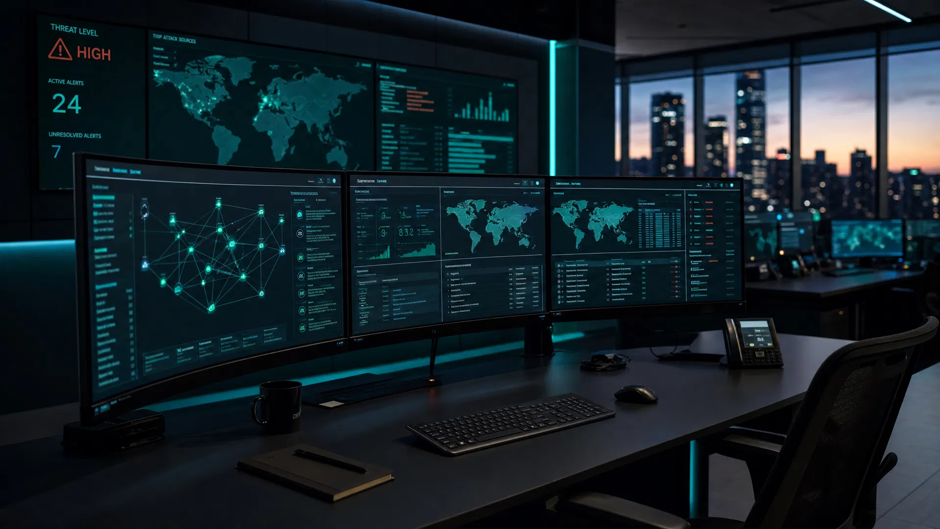 B&R Computers security operations center monitoring cyber threats for Lehigh Valley businesses