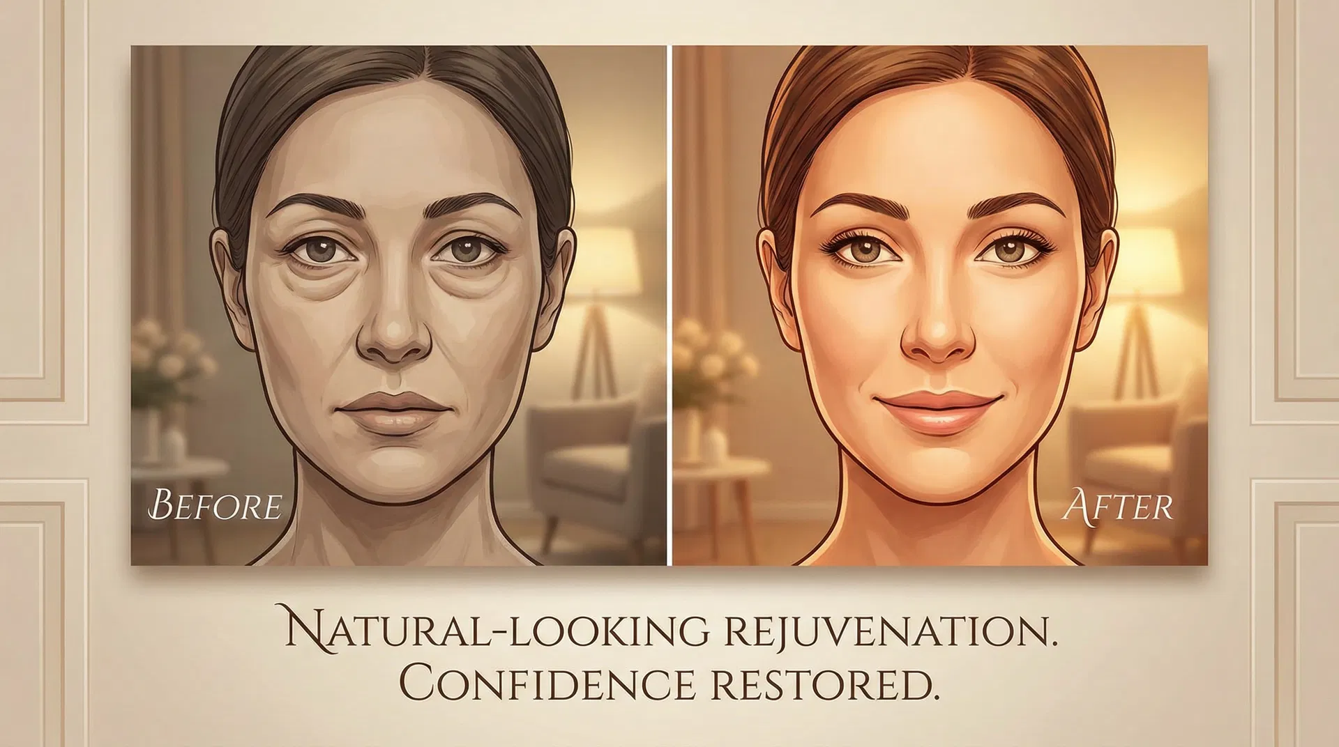 Before and After Lower Blepharoplasty Results