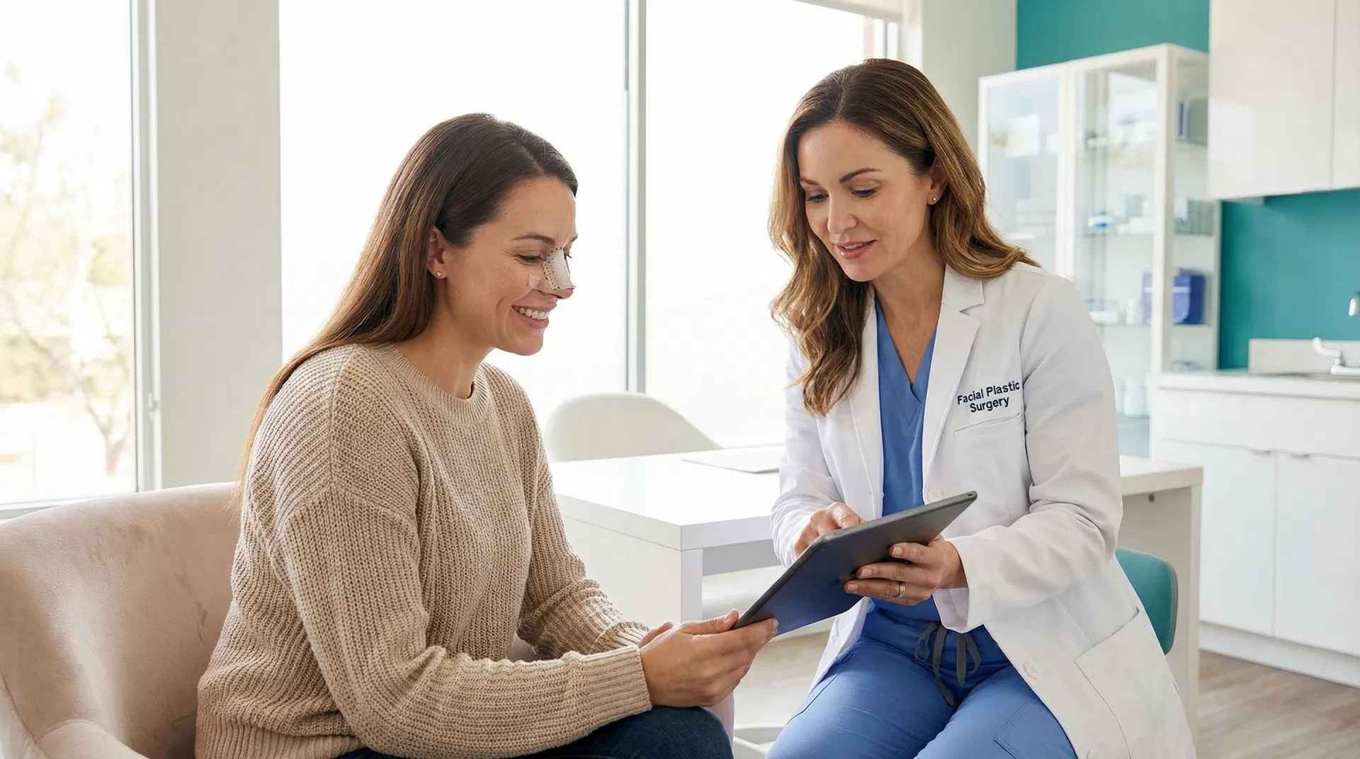 Professional facial plastic surgeon consultation