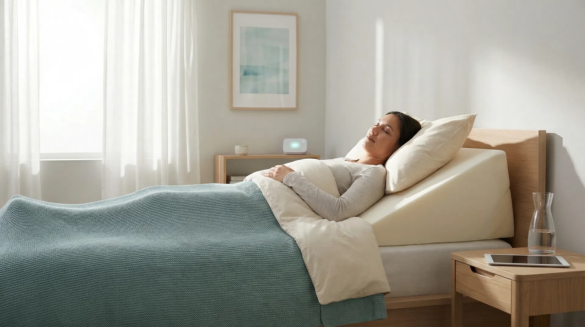 Peaceful sleep recovery after eyelid surgery