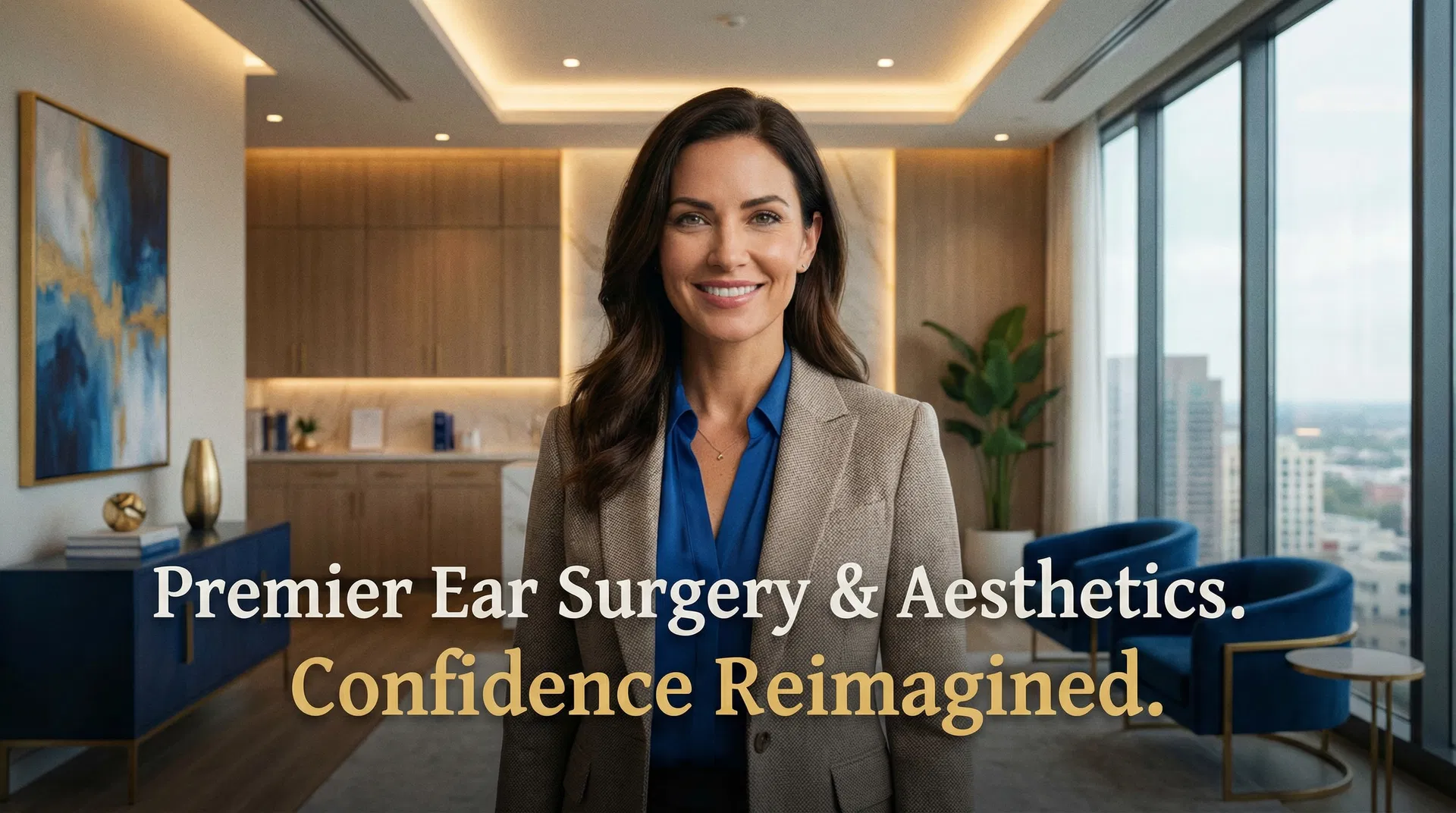 Professional medical office with confident patient