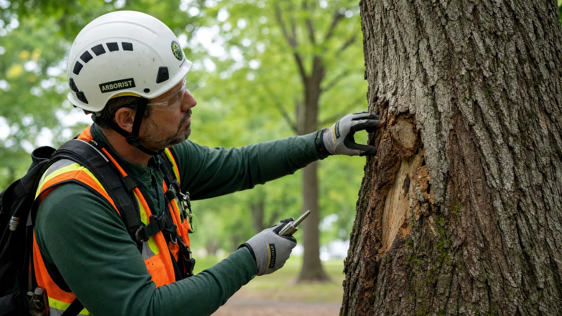 Certified arborist tree inspection