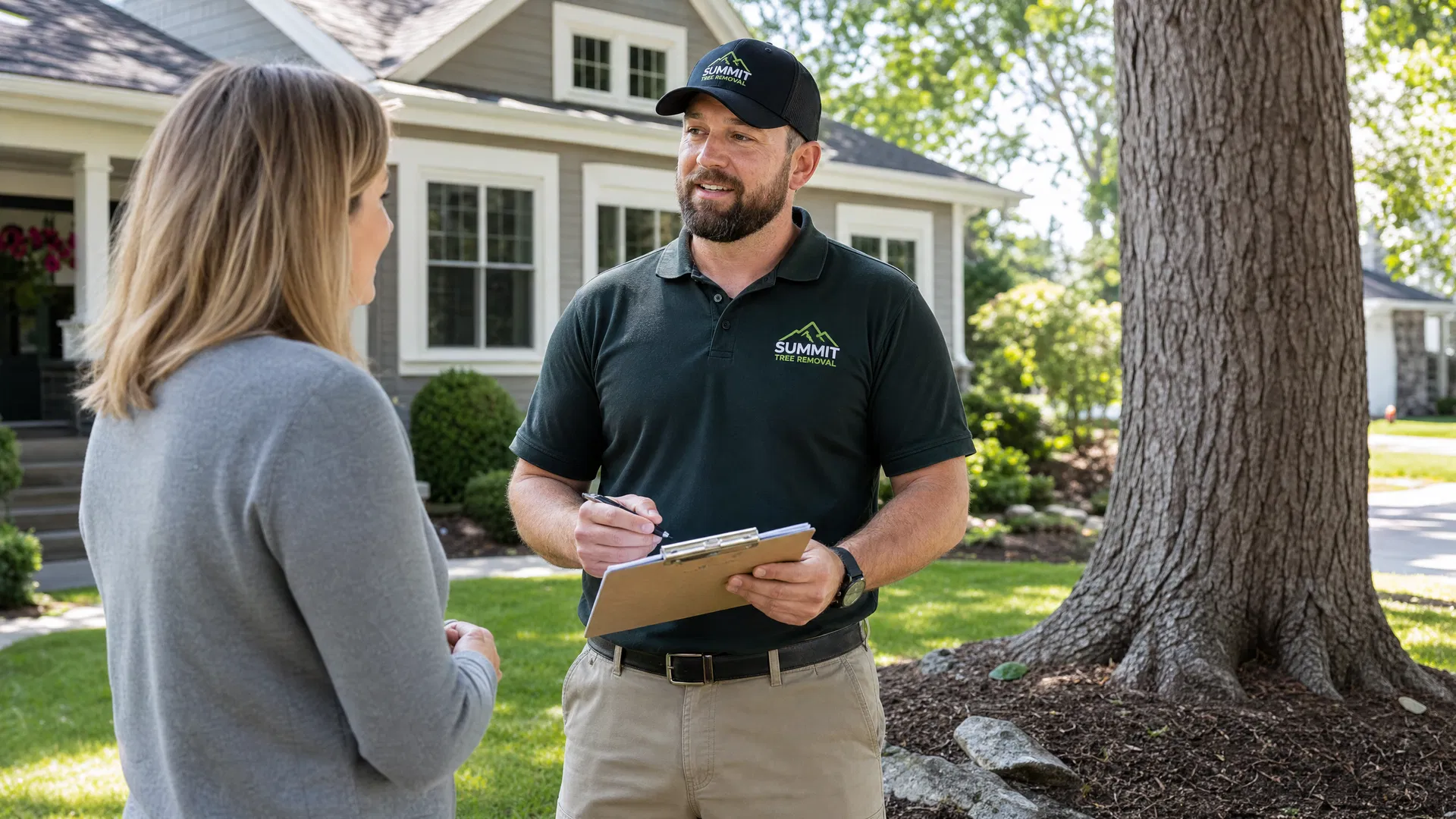 Professional tree removal consultation