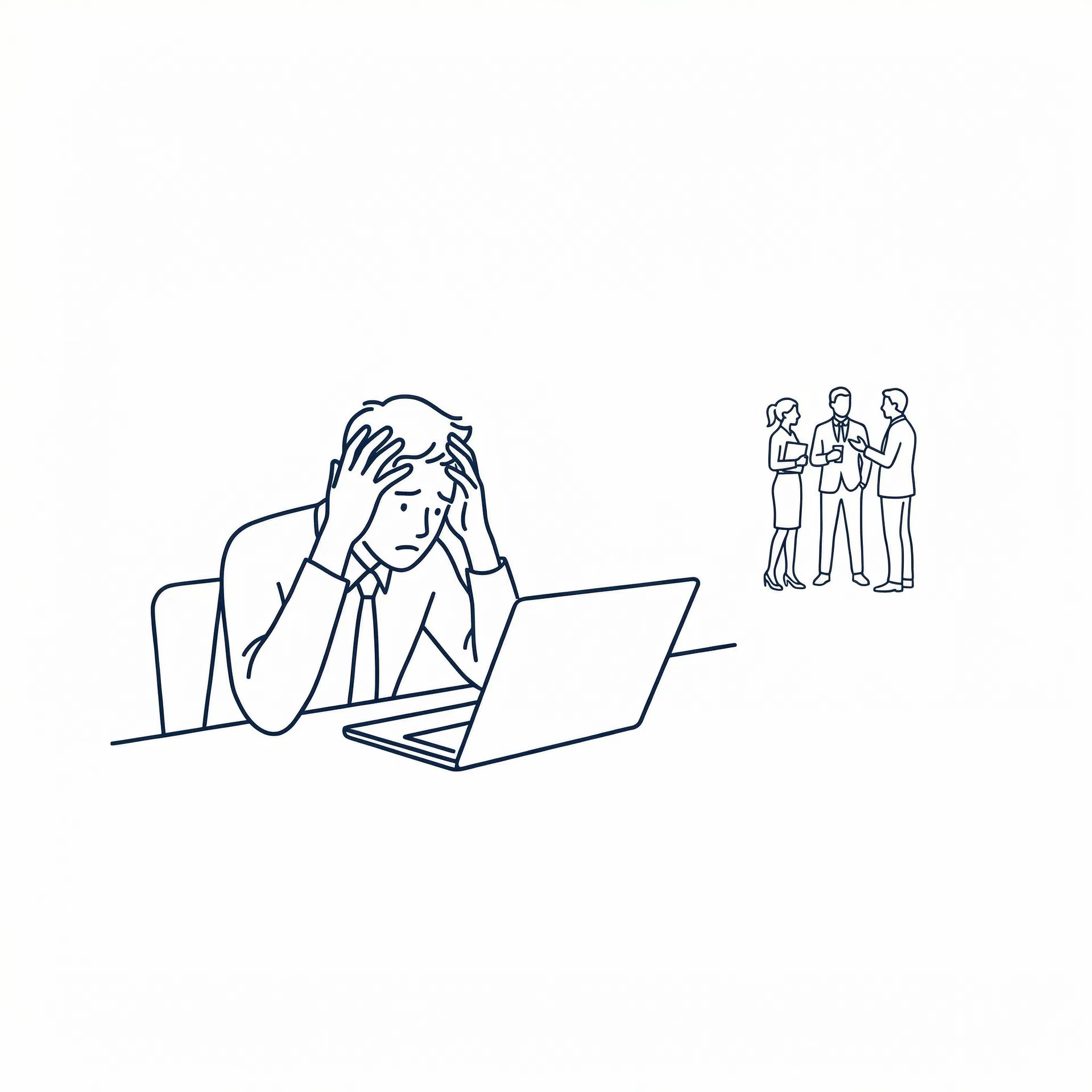 生成AIツールの社内洸透に苦労するアイコン