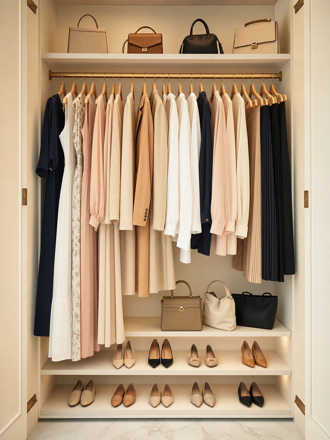 Guarda-roupa organizado