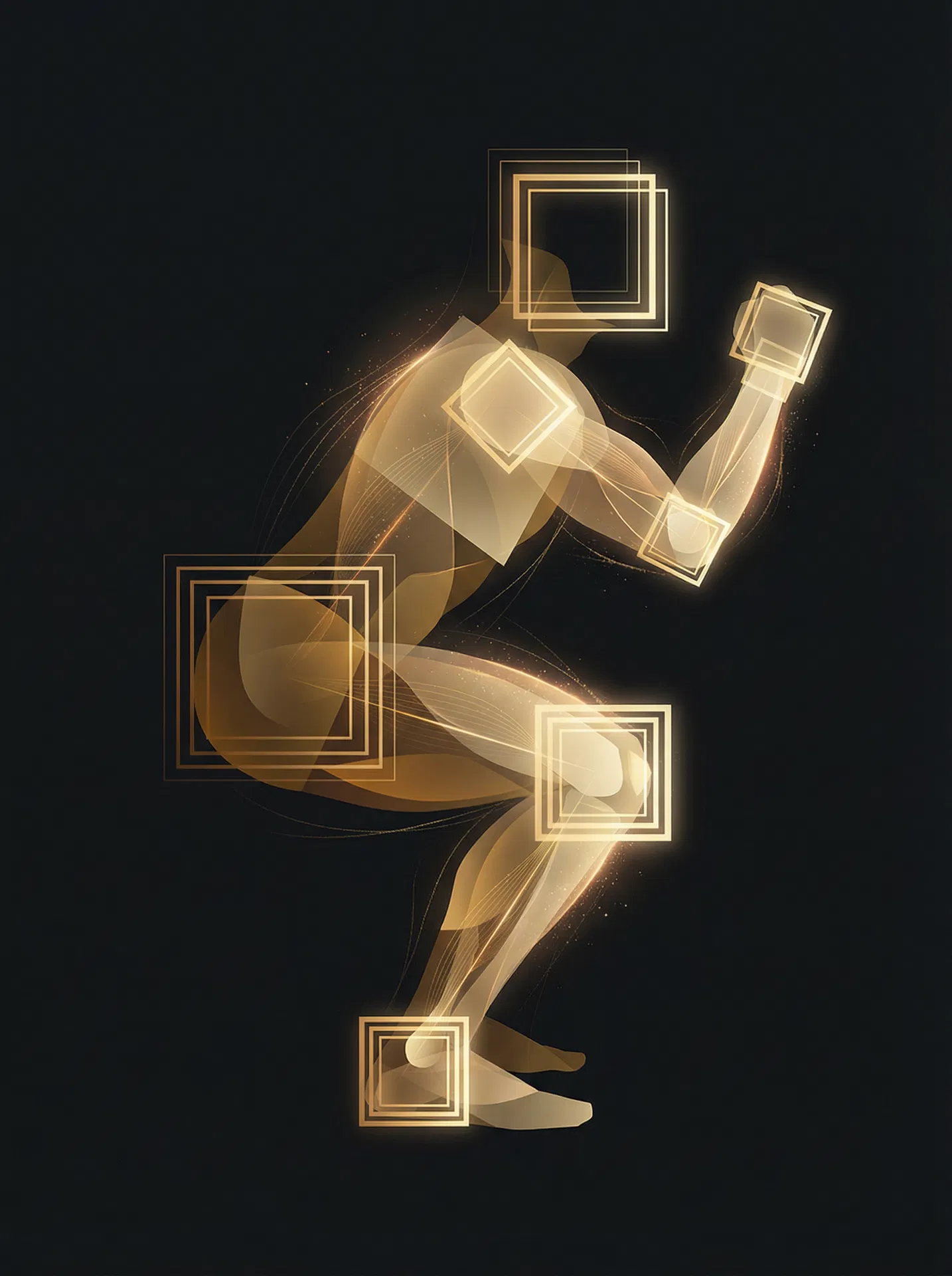 Abstract movement geometry illustration