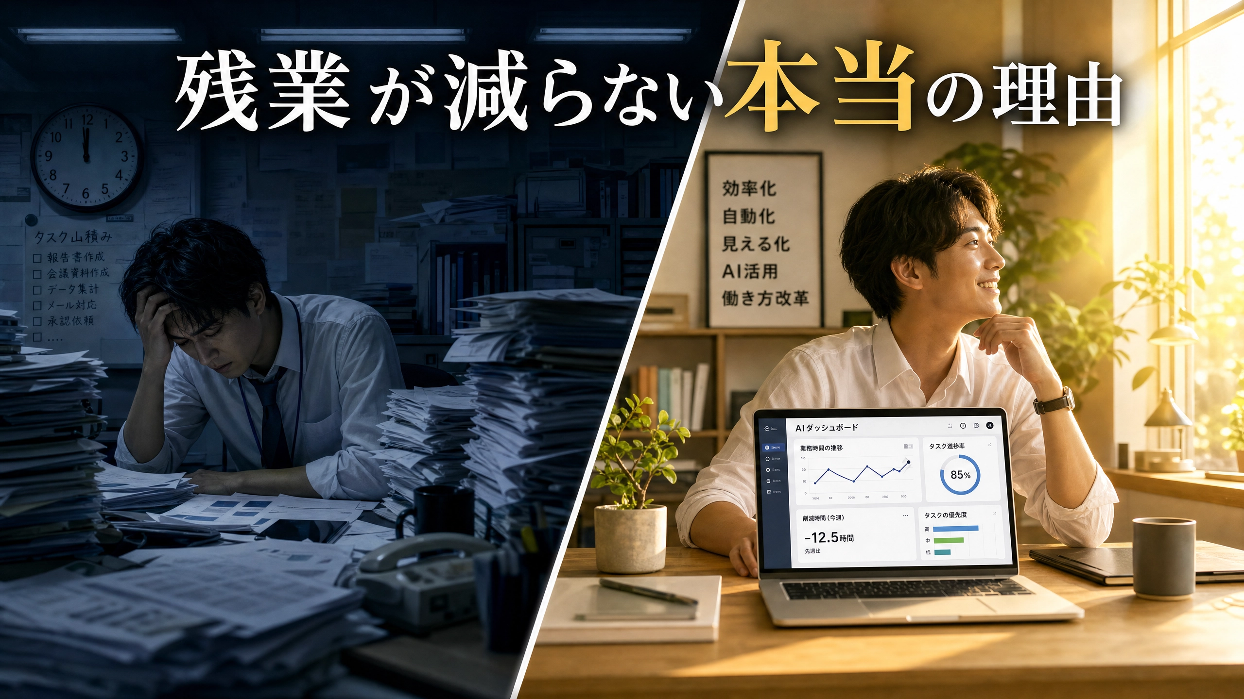 残業が減らない本当の理由——AIで解決できる5つの構造的問題