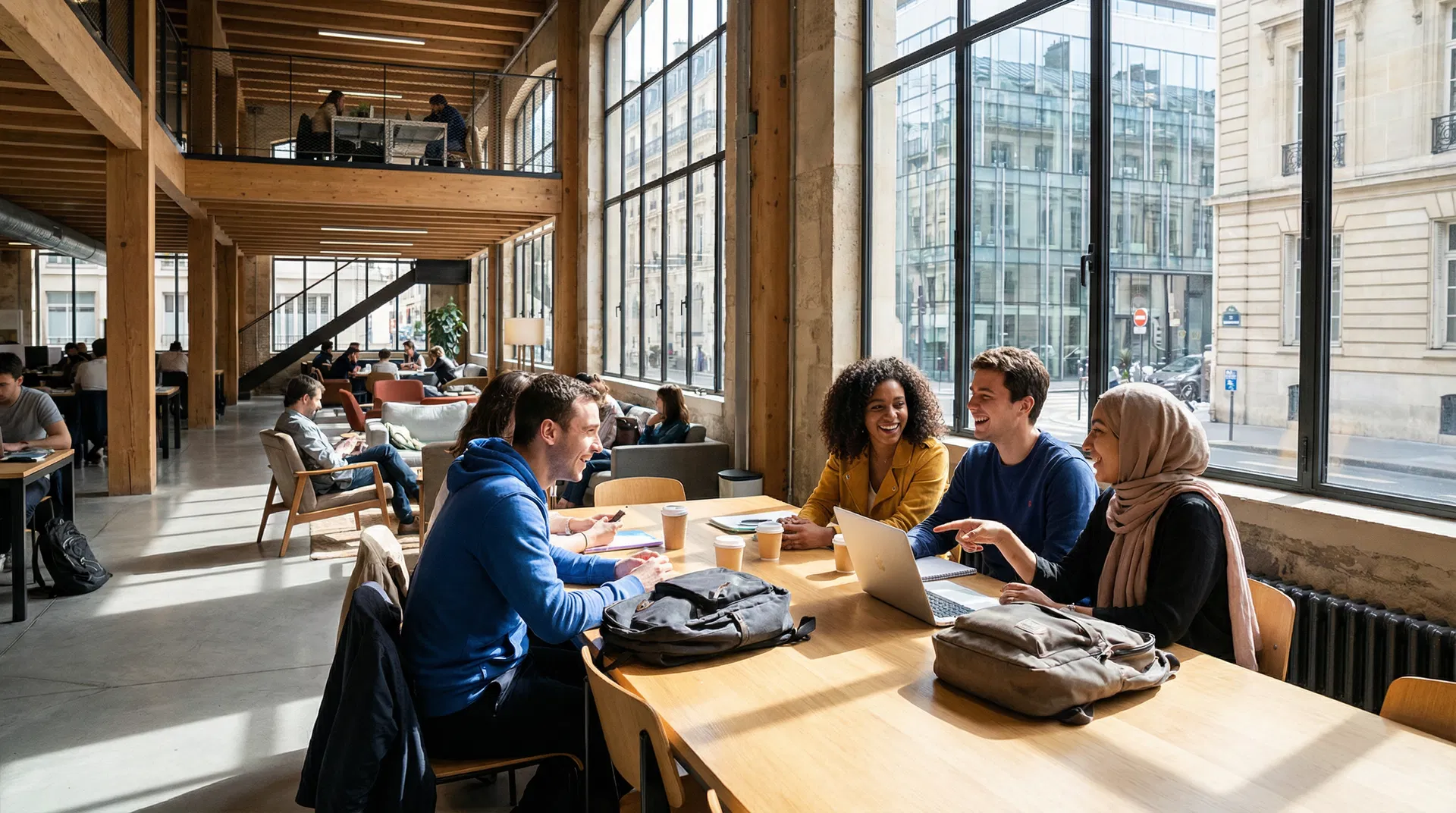 Étudiants qui collaborent