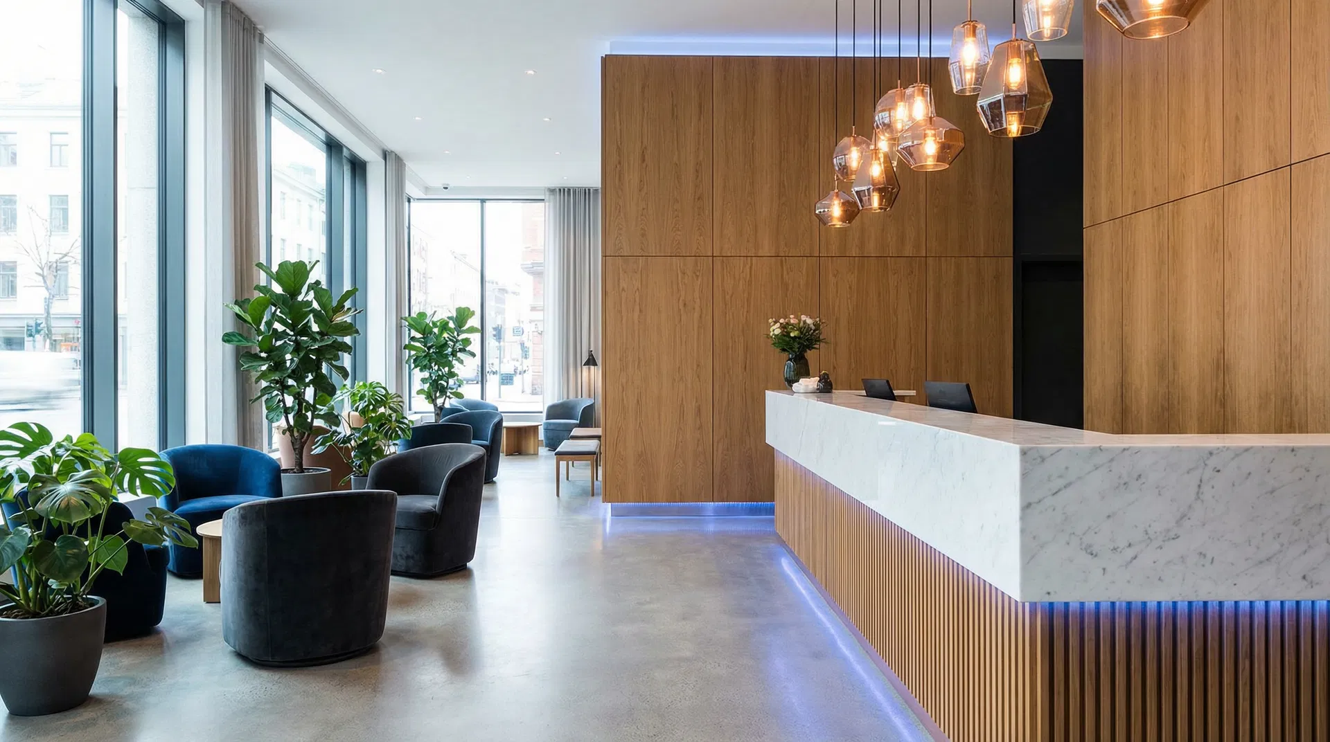 Modernes Hotel Lobby