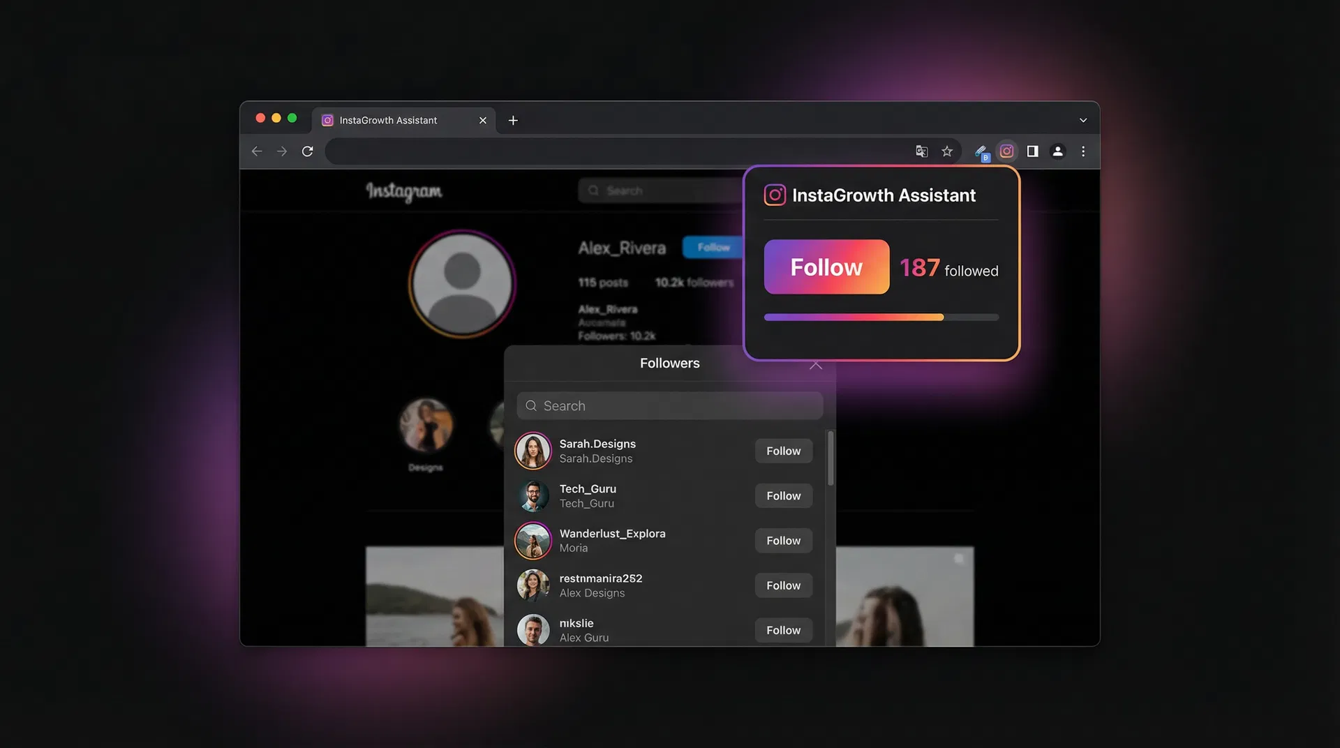 Organic Followers em ação