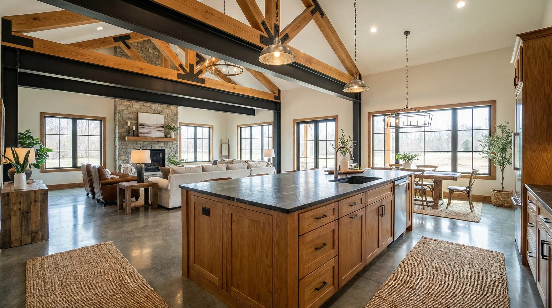 Beautiful barndominium interior