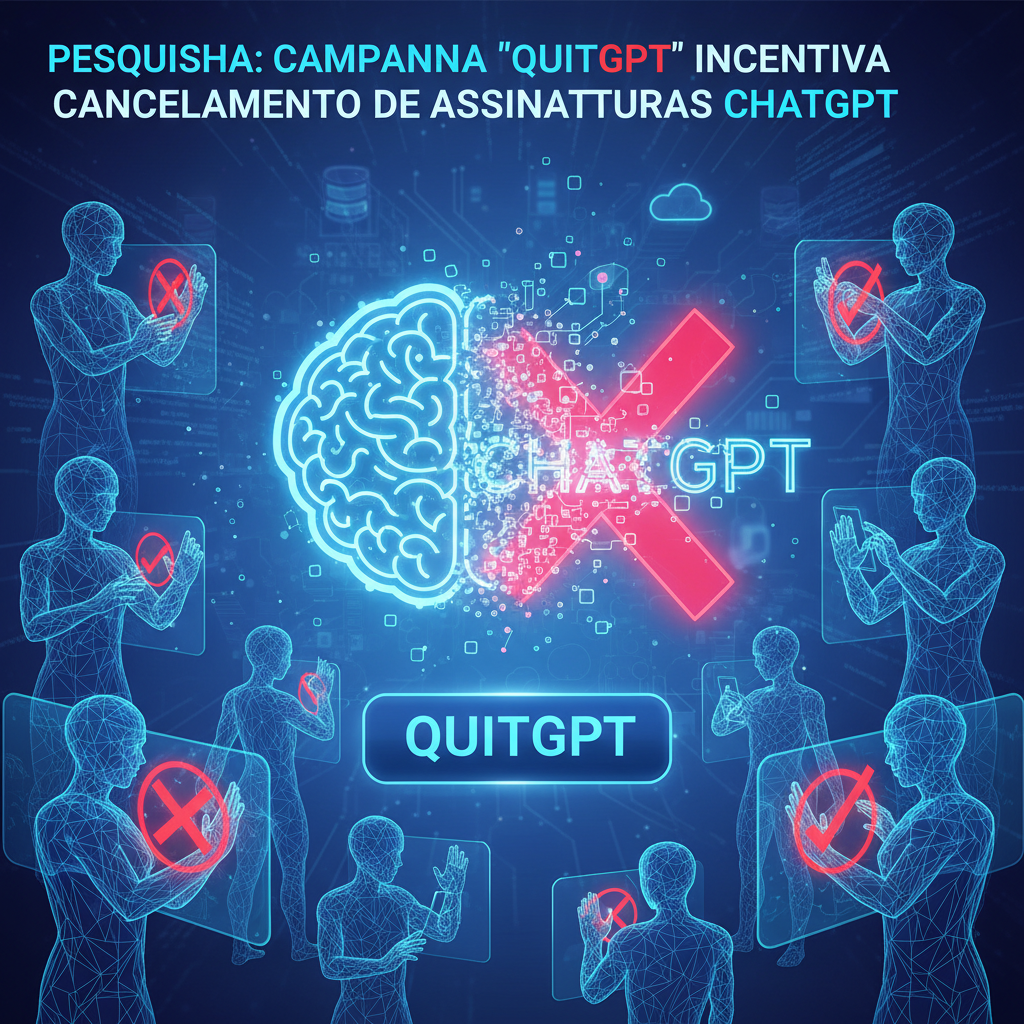 Campanha “QuitGPT” incentiva cancelamento de assinaturas ChatGPT