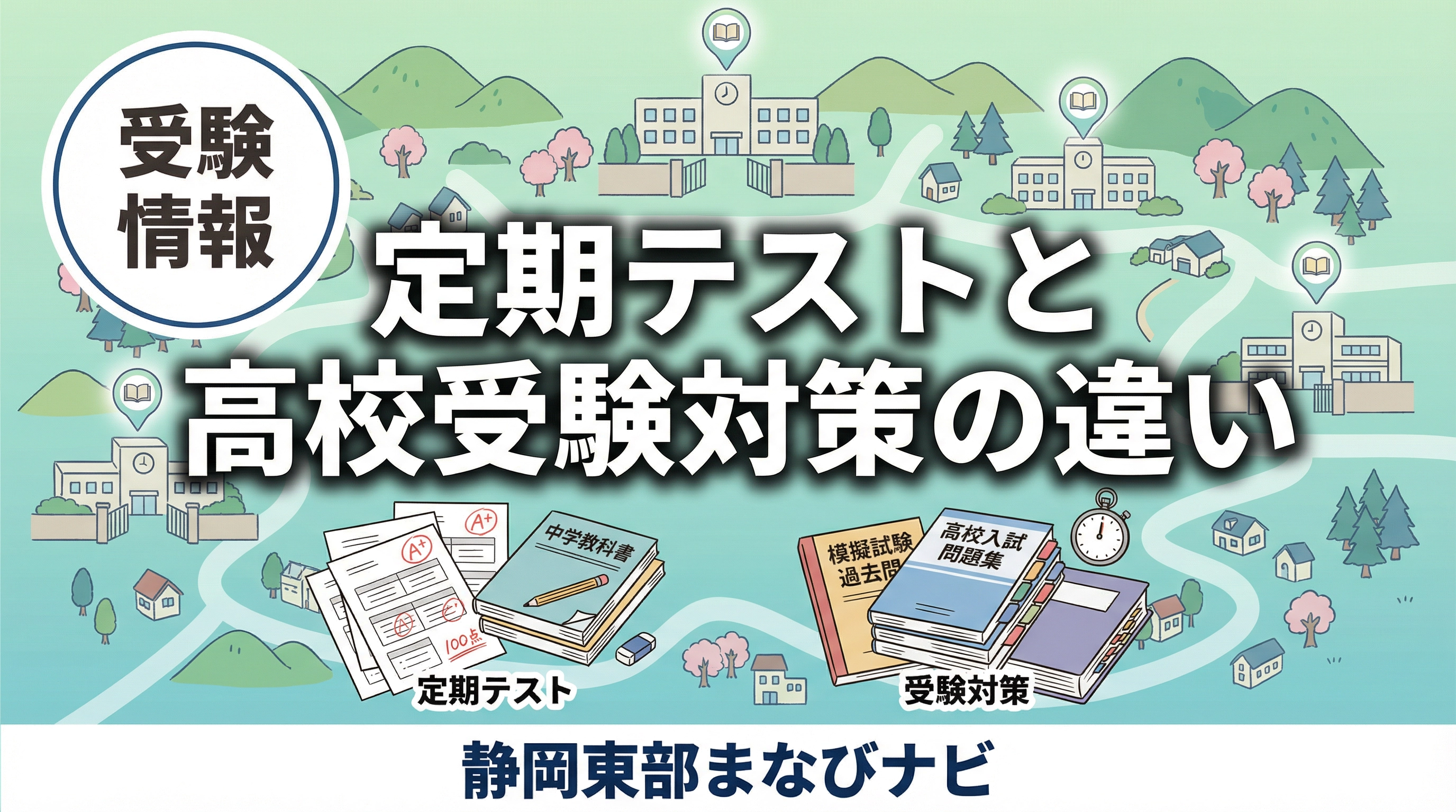 三島市・沼津市・長泉町の中学生保護者へ 定期テストと高校受験対策の違い、模試で点が伸びない理由