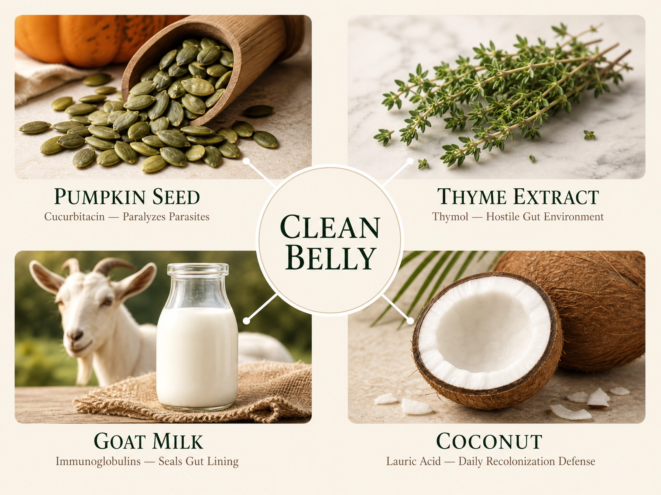 Clean Belly — 4 ingredients, clinical concentrations