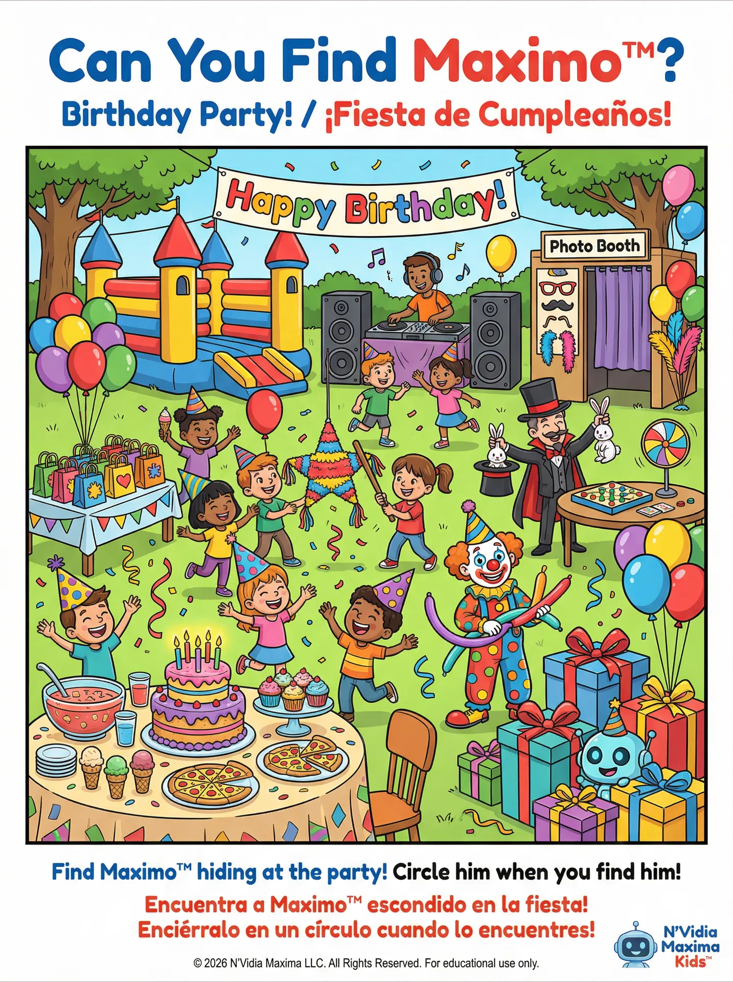 Find Maximo™ at the Birthday Party!
