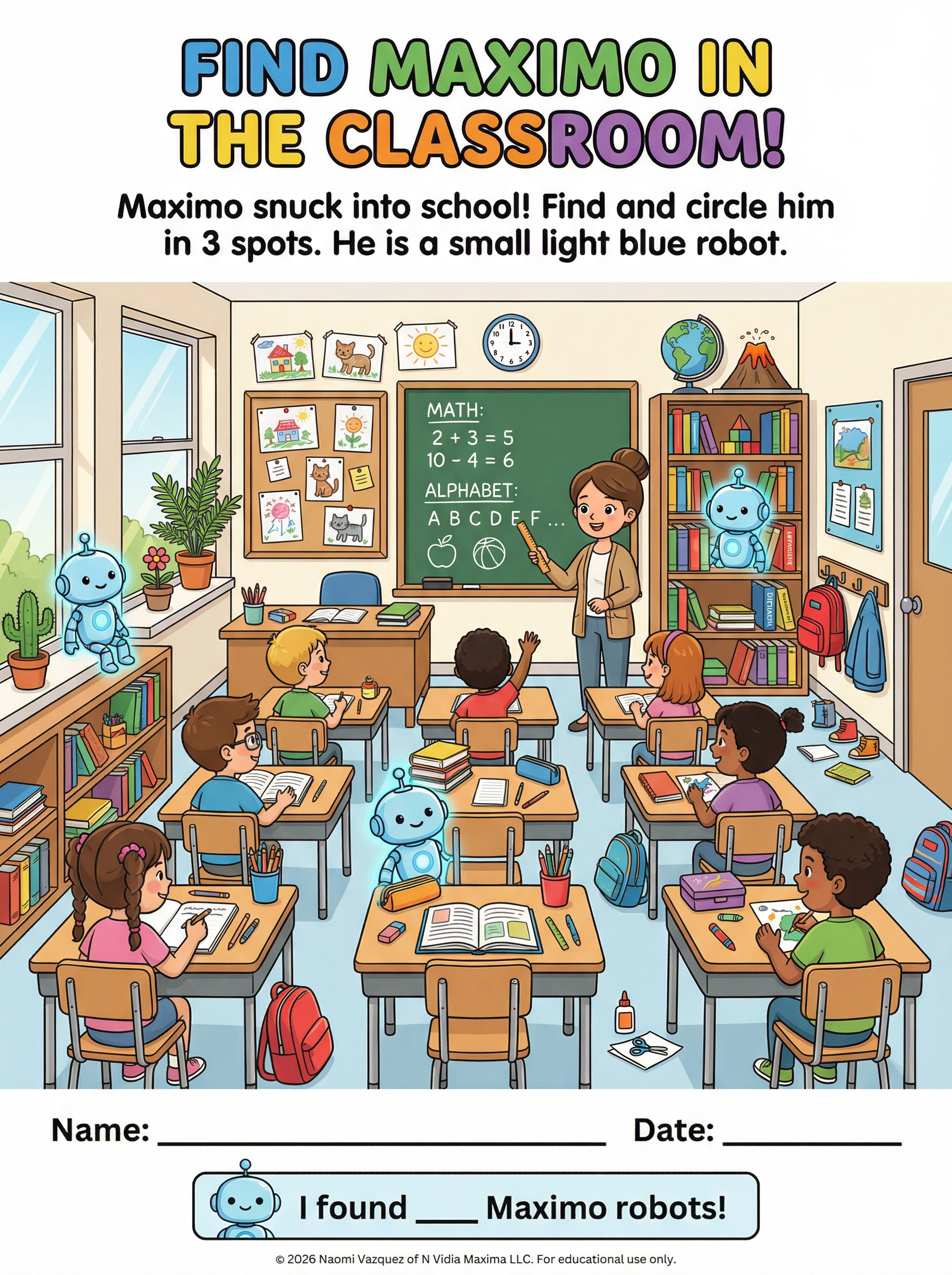 Find Maximo™ in the Classroom!