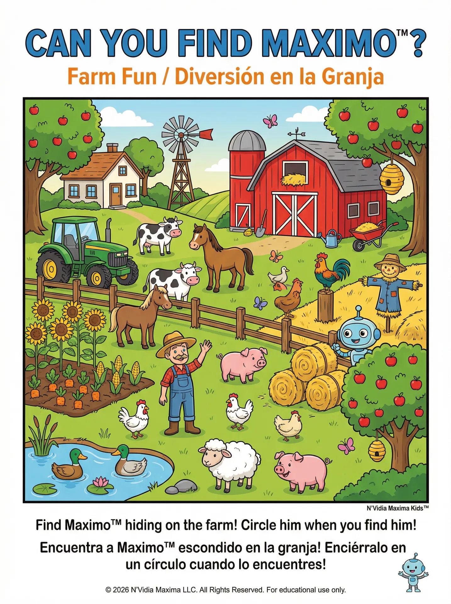 Find Maximo™ on the Farm!