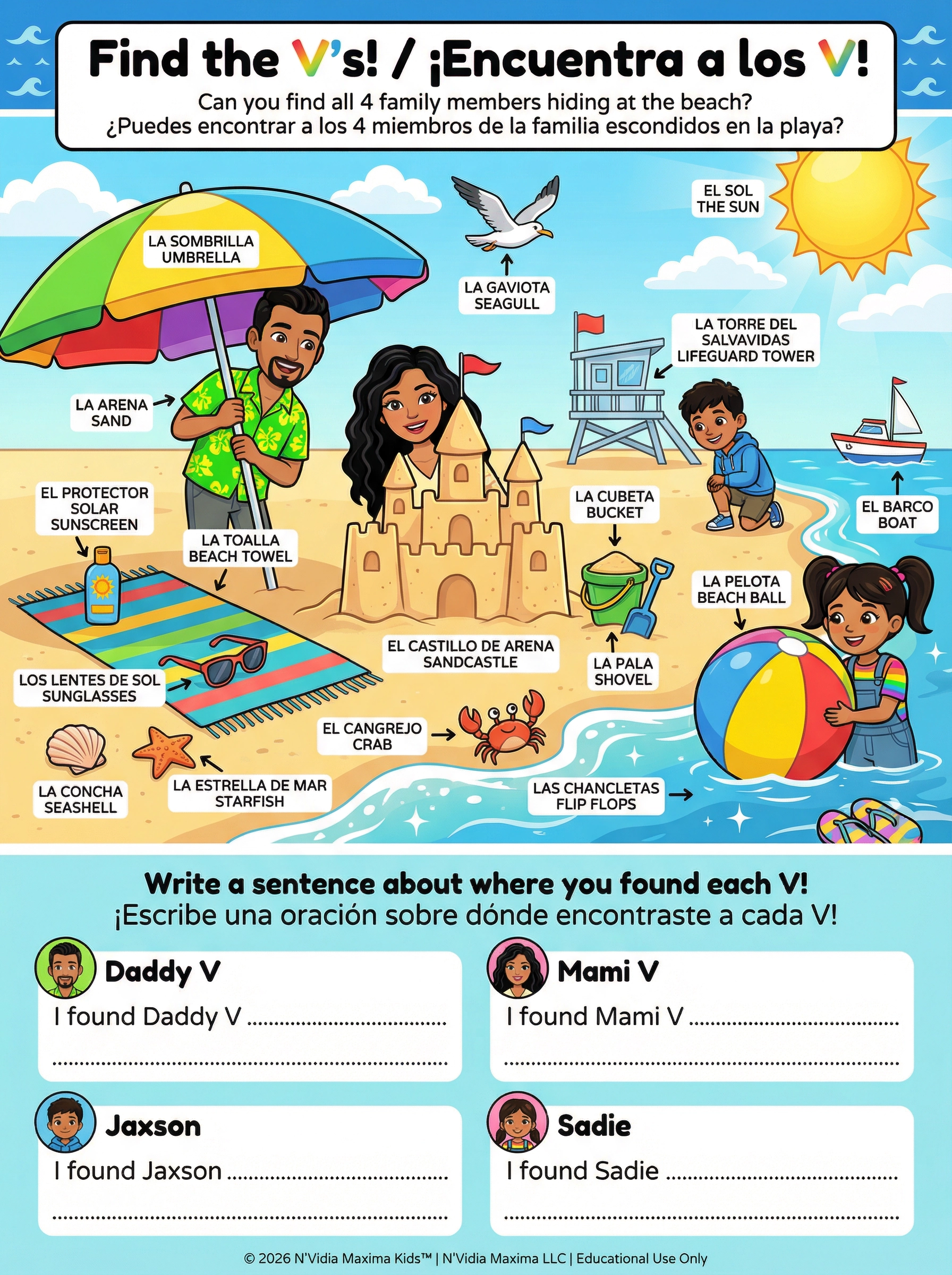 Find the V's at the Beach!