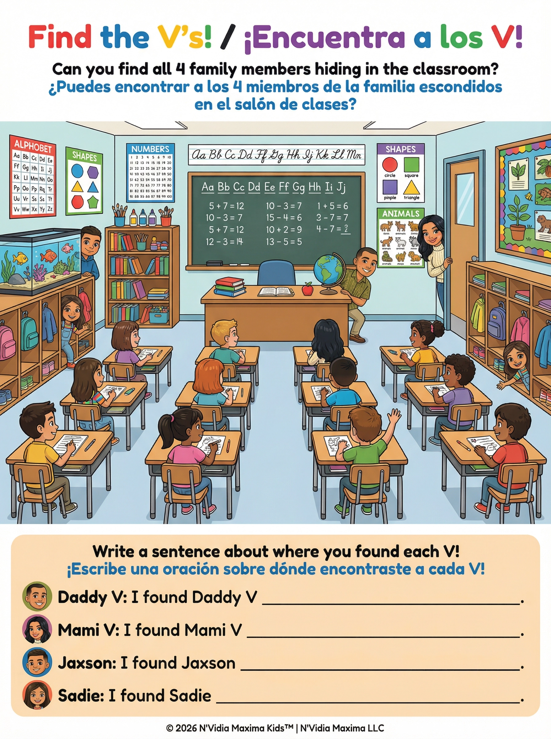 Find the V's in the Classroom!