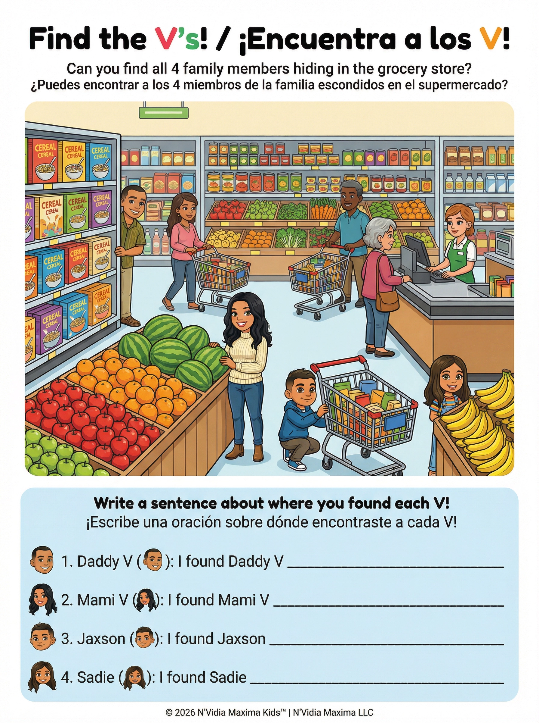 Find the V's at the Grocery Store!