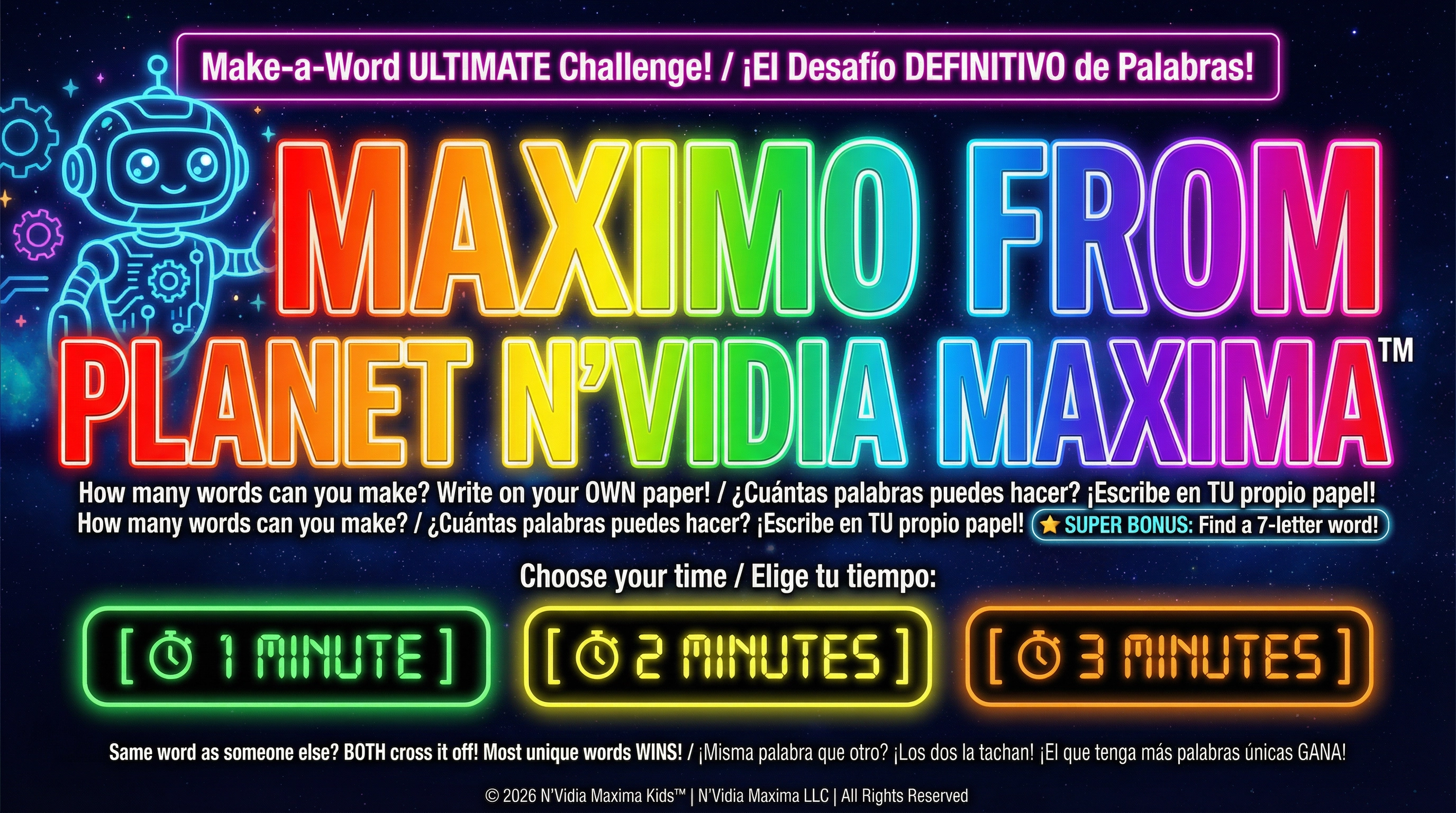 Make-a-Word ULTIMATE: Maximo from Planet N'Vidia Maxima™