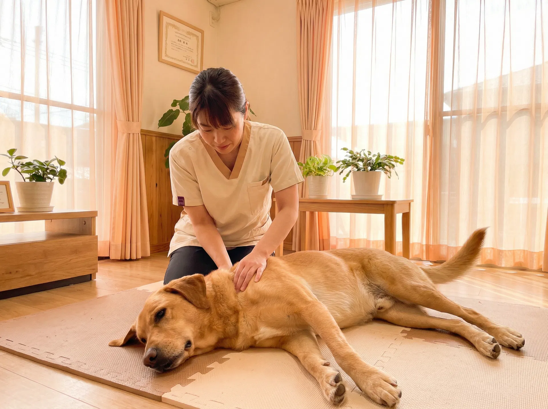 Tierphysiotherapie – Behandlung eines Hundes