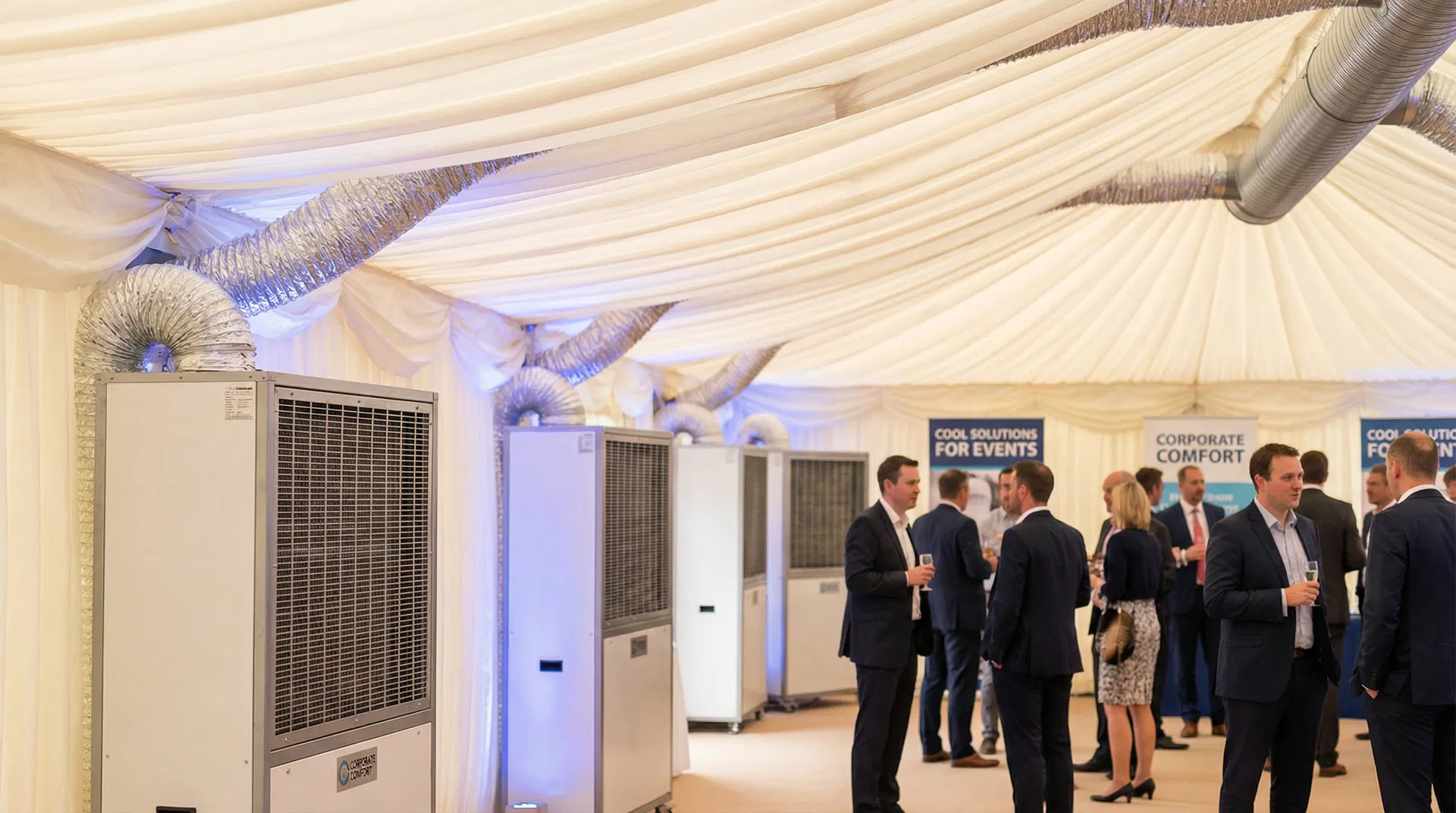 Alquiler de aire acondicionado para eventos en carpa