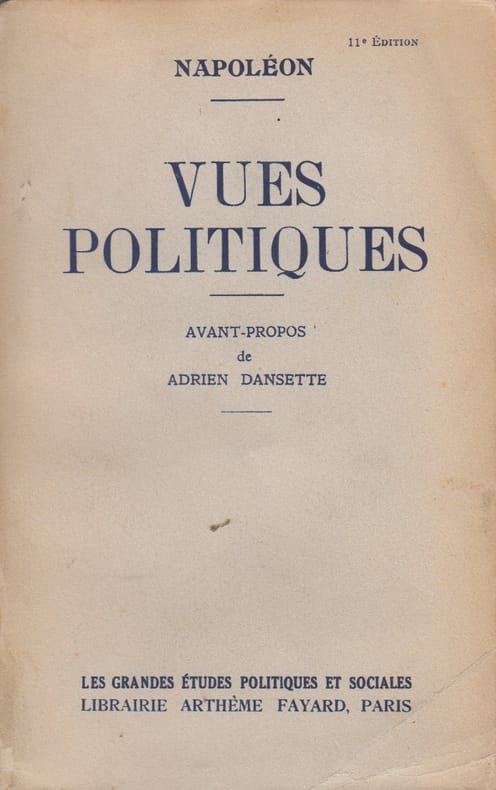 Vues politiques. Avant-propos de Adrien Dansette