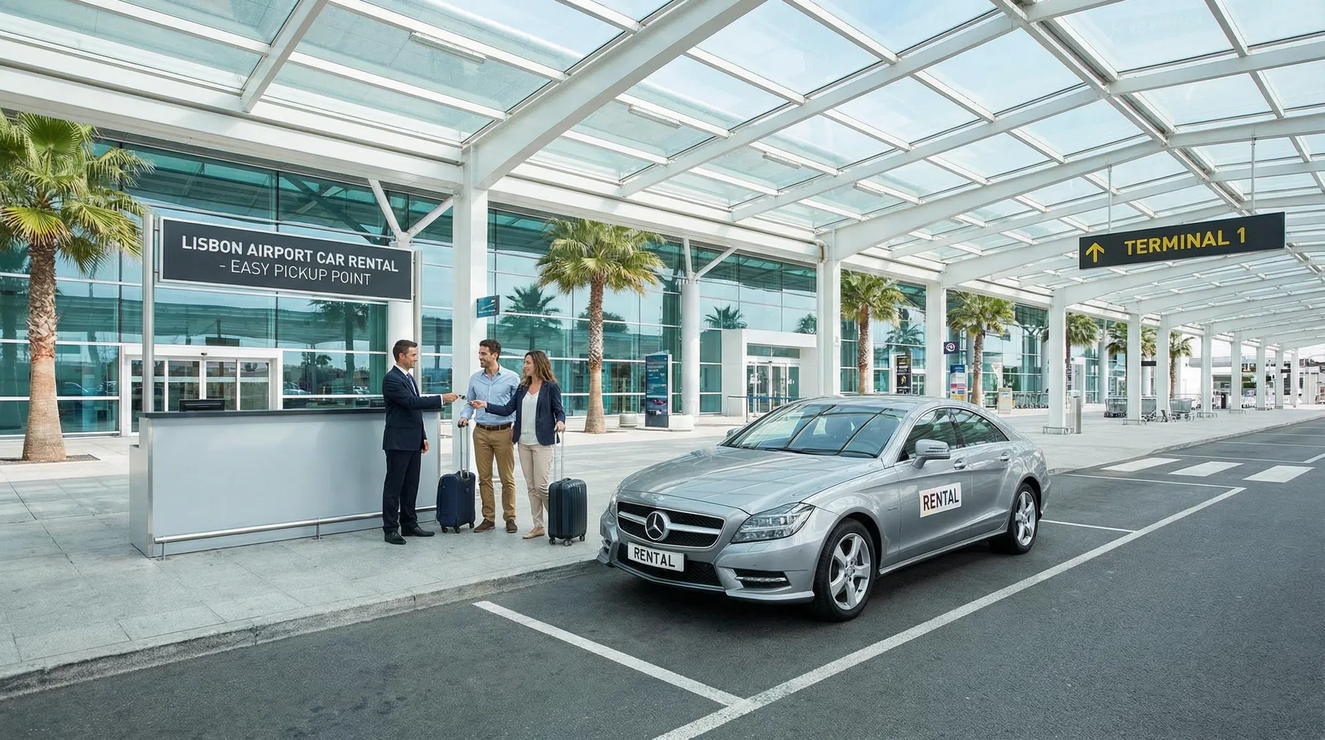 Car rental at Lisbon Airport - Easy pickup and fast service for tourists