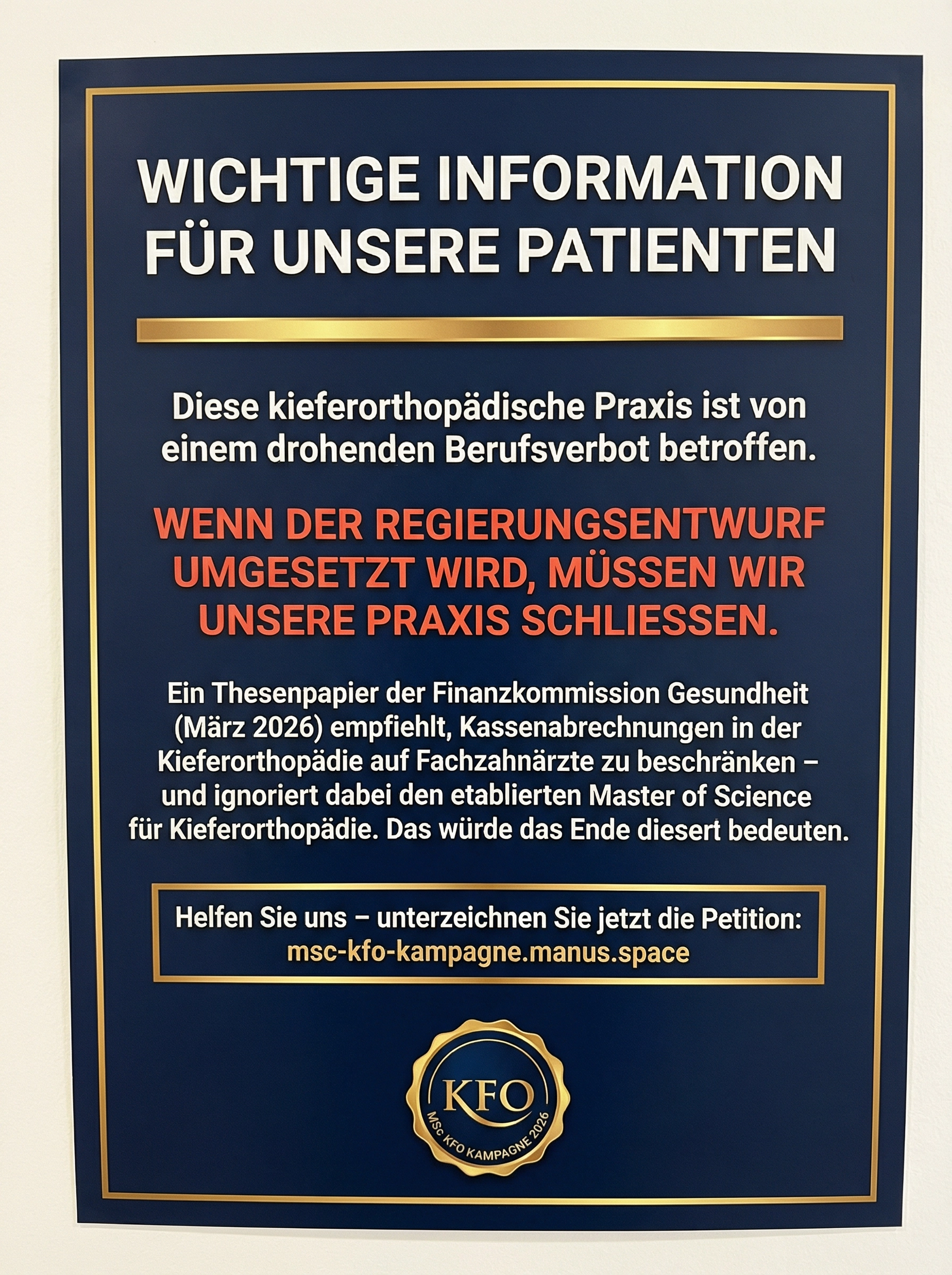 Praxis-Schließungswarnung