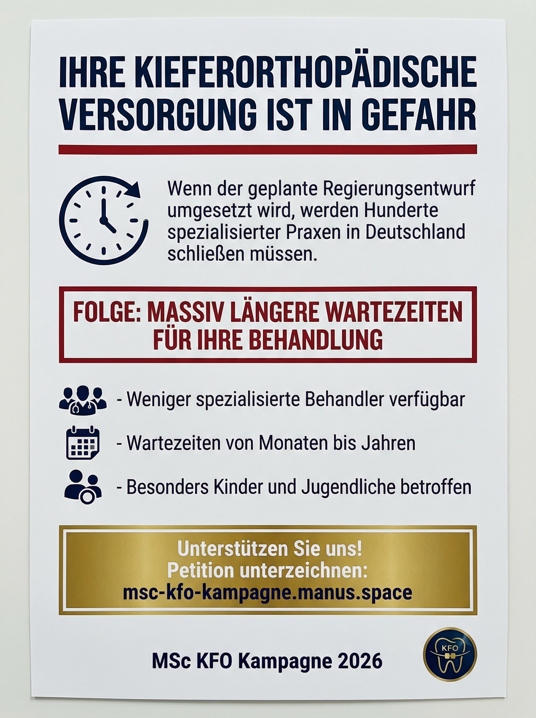 Versorgungswarnung für Patienten