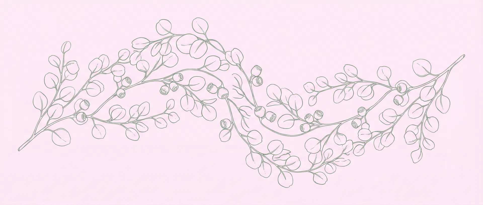Decorative botanical pattern divider