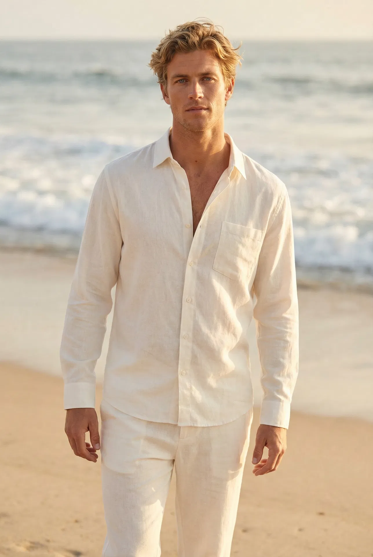 Pearled Ivory Trousers & Shirt — Pearled Ivory