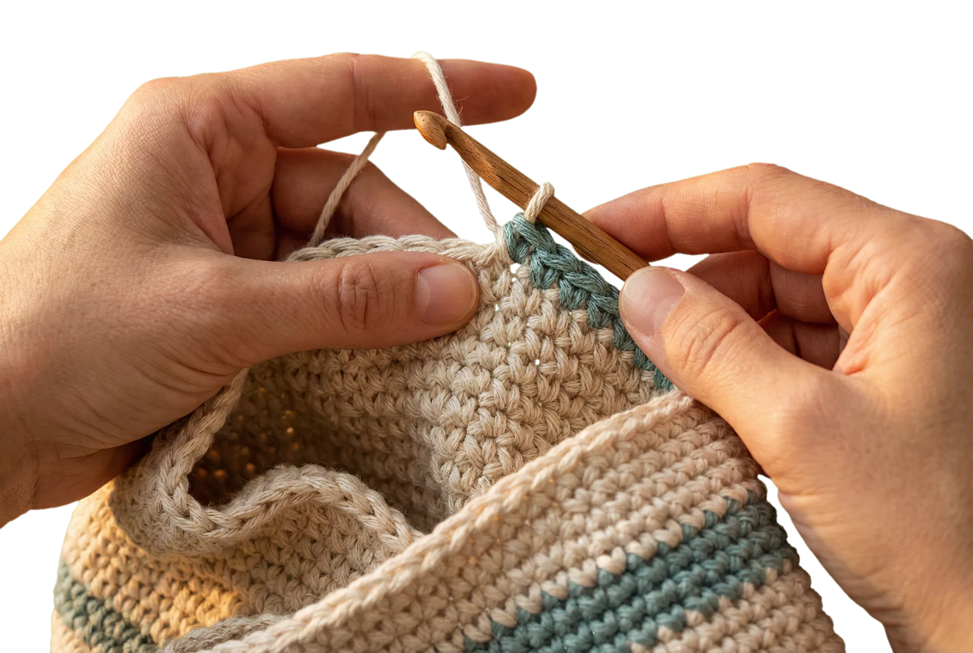 織晴天編織手作細節特寫