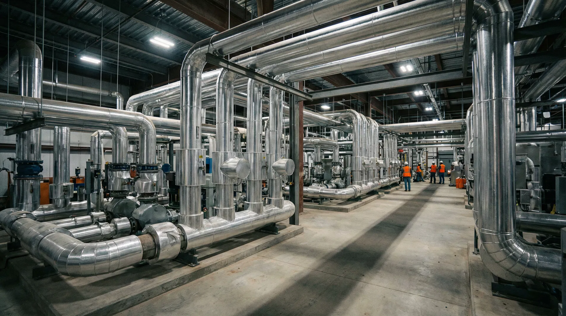 Commercial and industrial pipe insulation systems in Louisville Kentucky facility