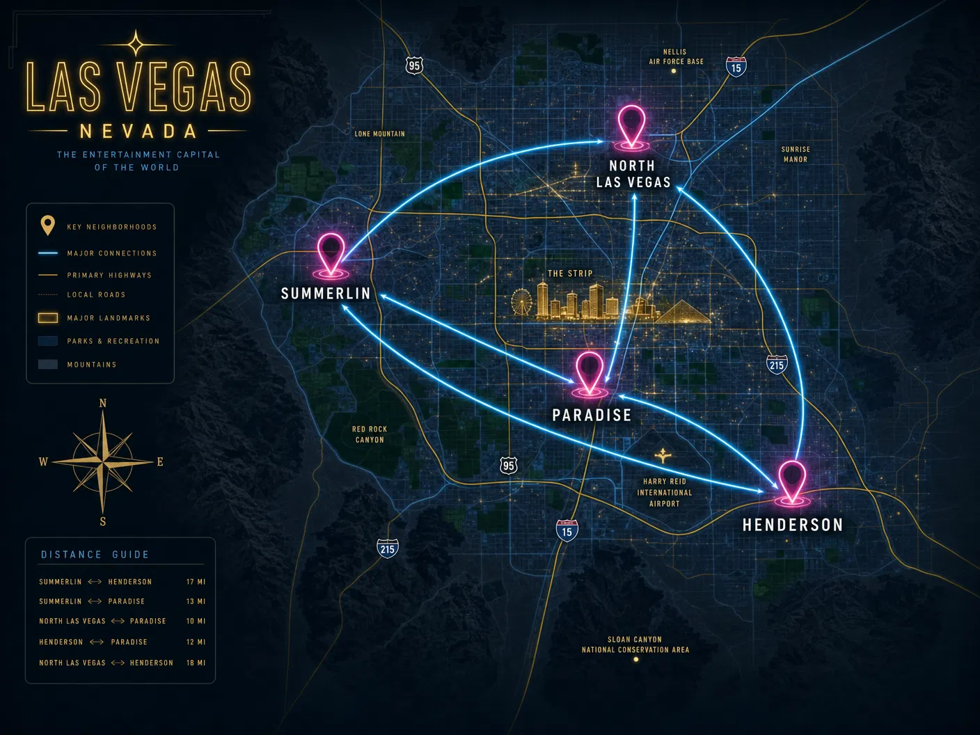 Map of Las Vegas SEO service areas