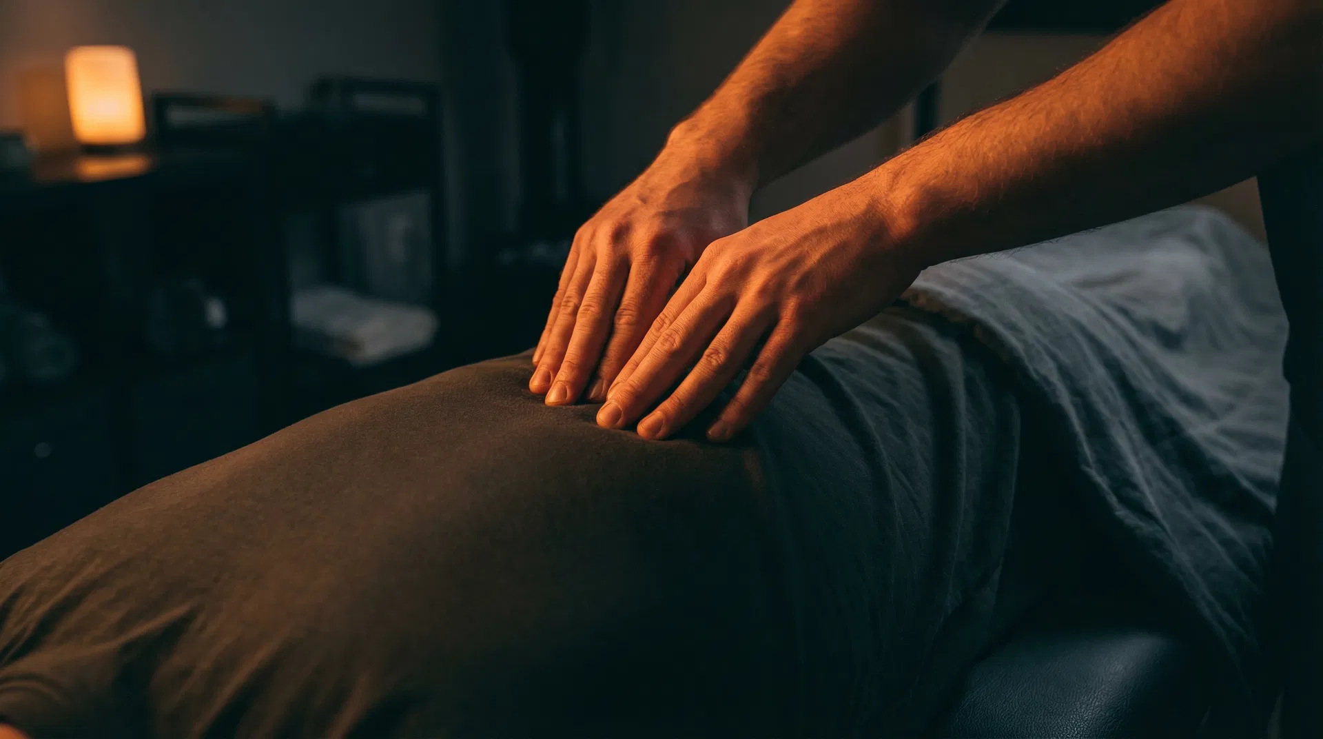 Osteopathische Behandlung in Greven – Hände eines Osteopathen bei der manuellen Therapie