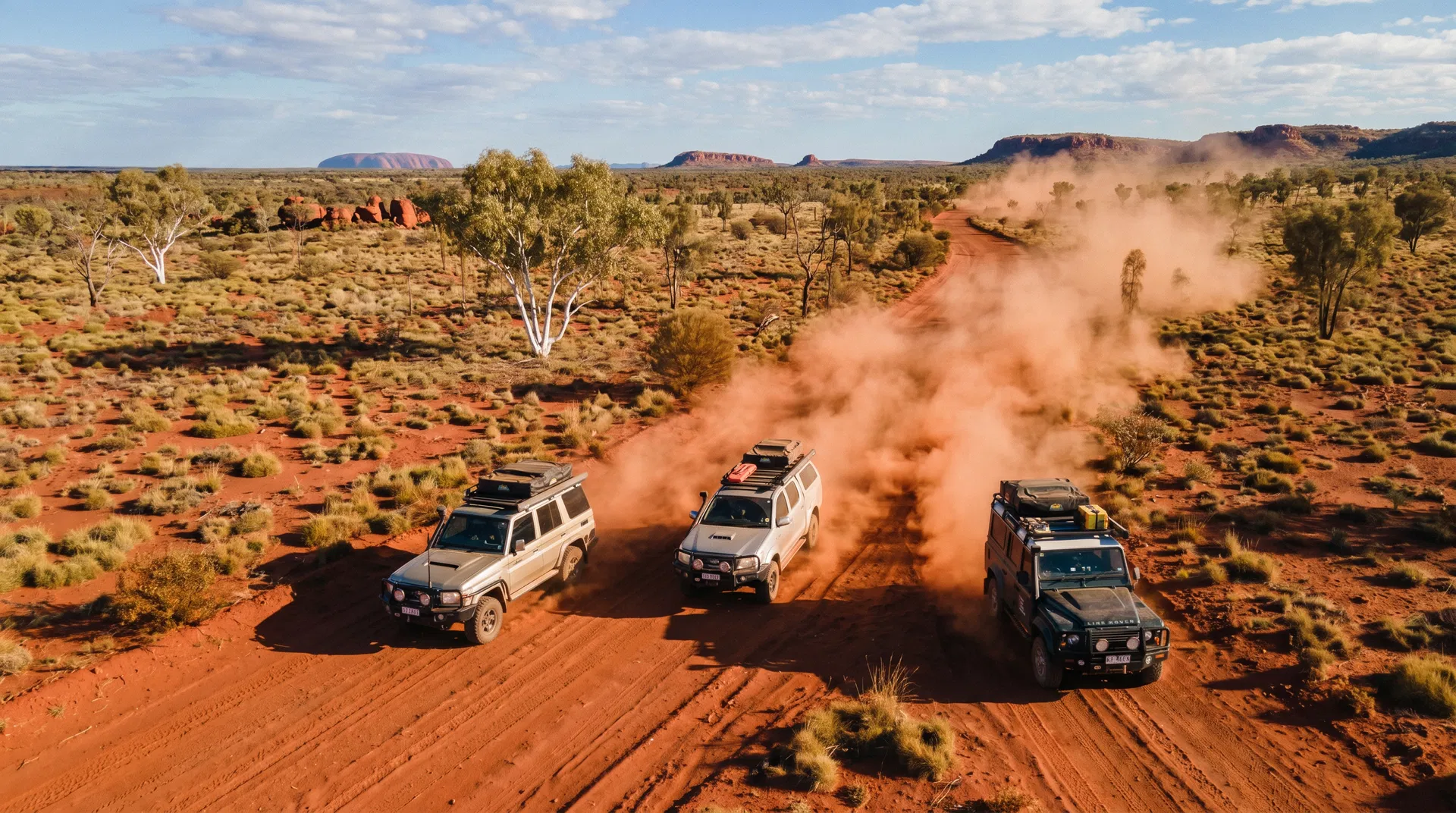 4x4 convoy in outback