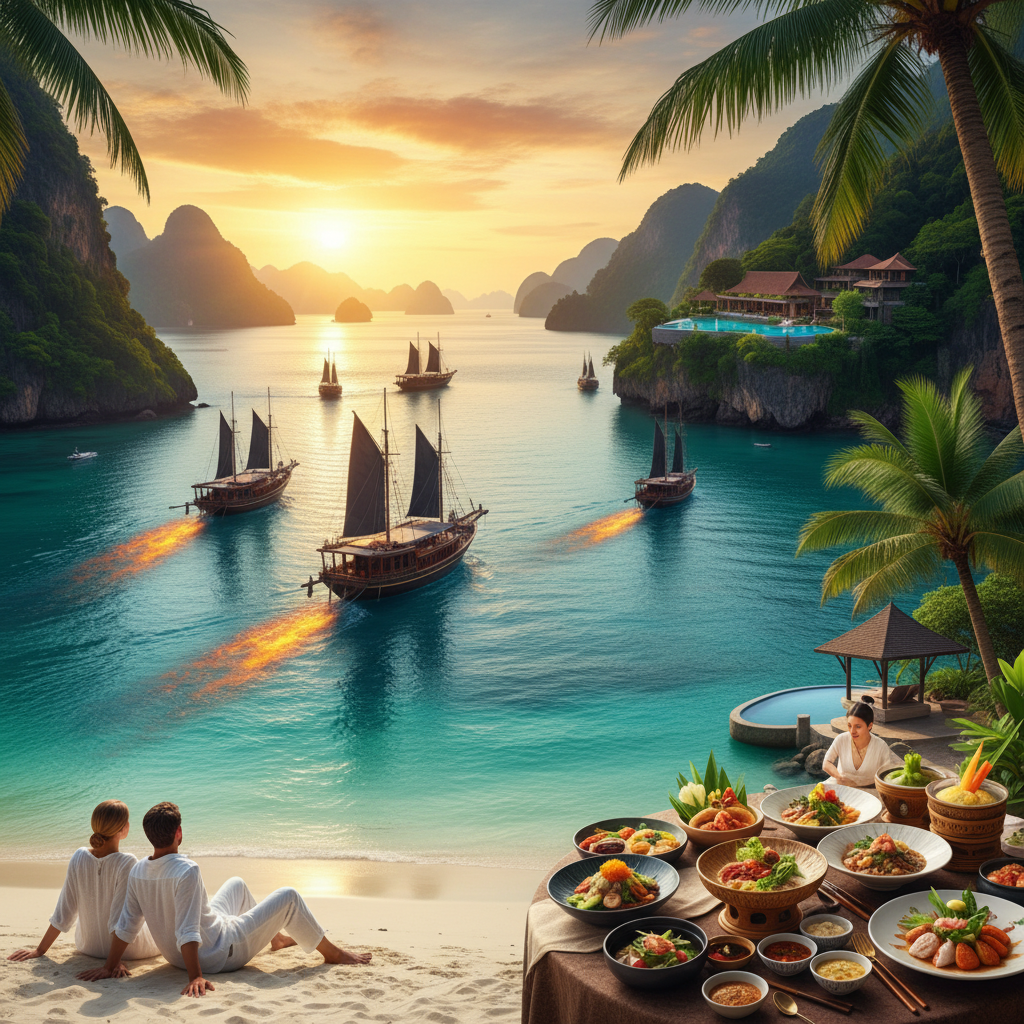 泰國虎哩普吉秘境｜魅影帆船出海跳島.攀牙灣.米其林美食.5星海島度假風.古法按摩五日｜直飛