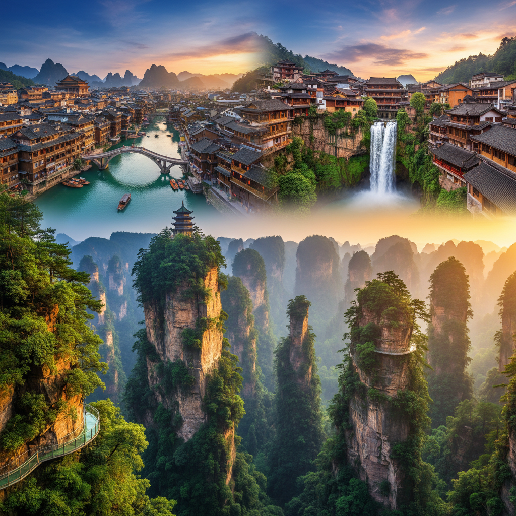 夢幻仙境張家界、鳳凰古城、芙蓉鎮、千古情緣 8 日