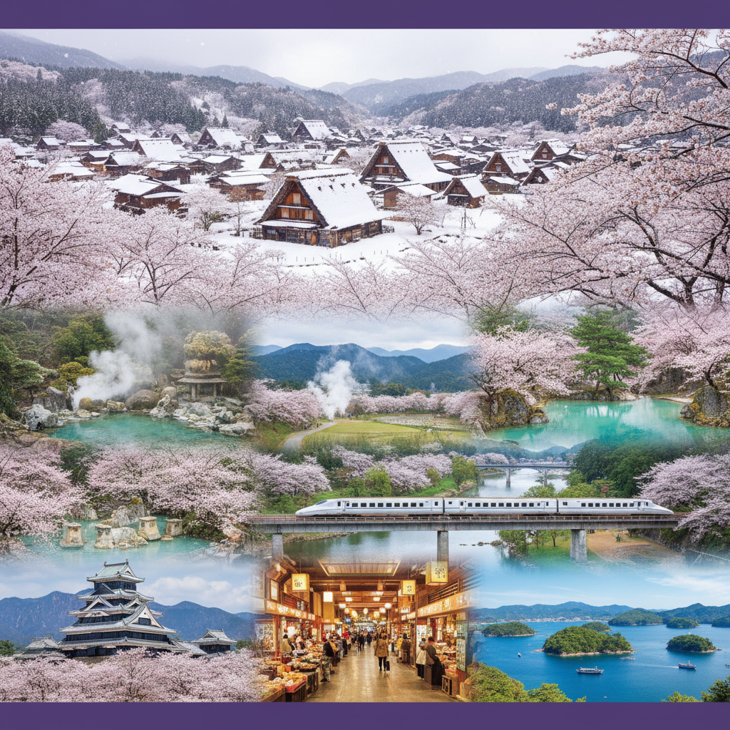 春戀東北合掌村百大雙城百選溫泉超值 4 日【郡山包機．週二出發】