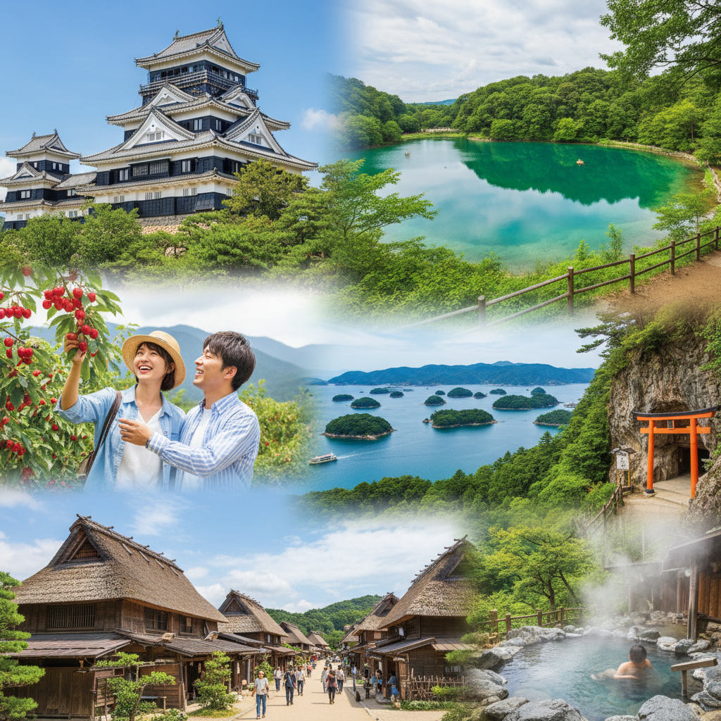 夏日青風日本東北名城秘境採果雙溫泉超值 4 日【郡山包機．週二出發】