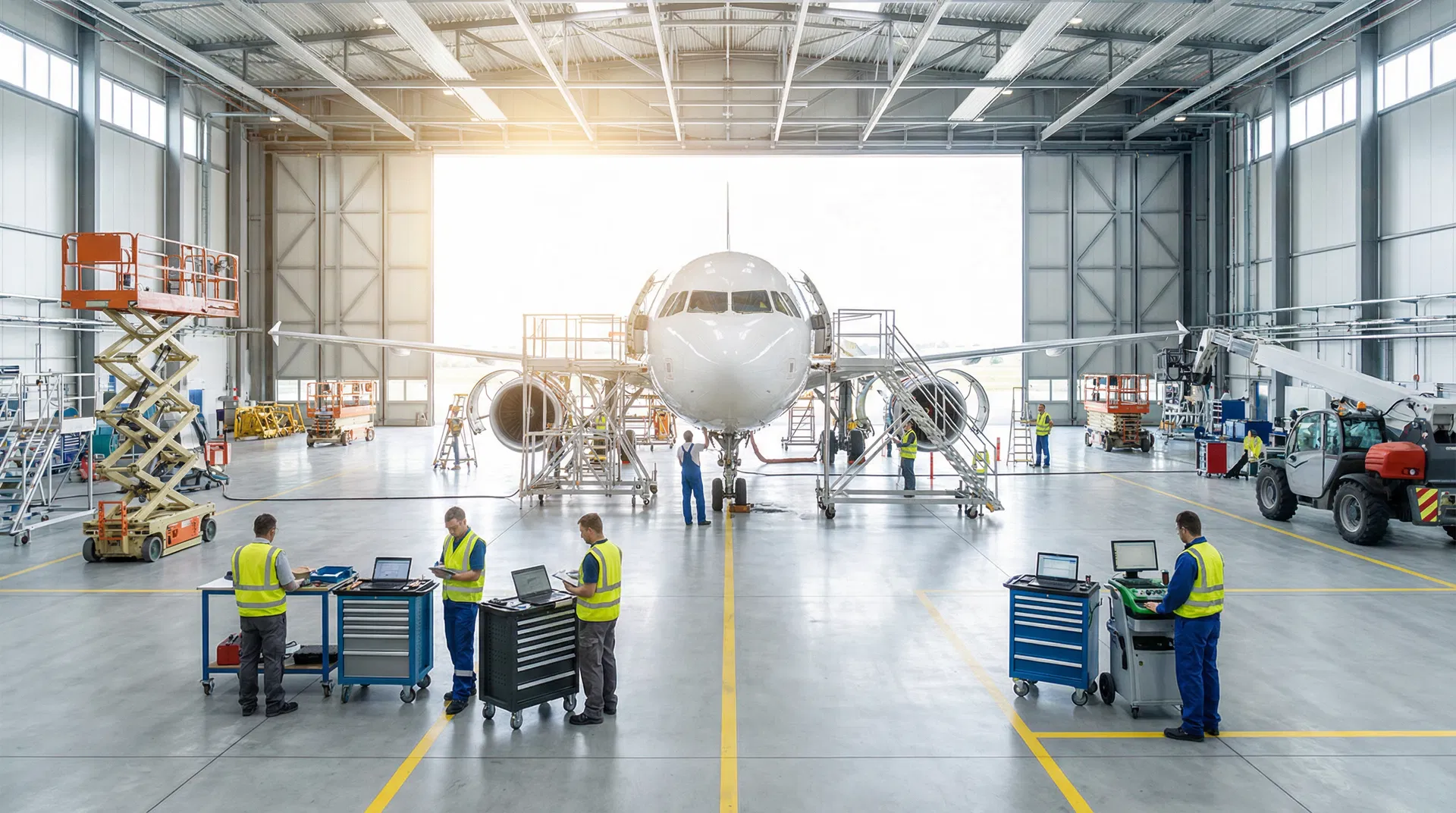 Aircraft maintenance hangar
