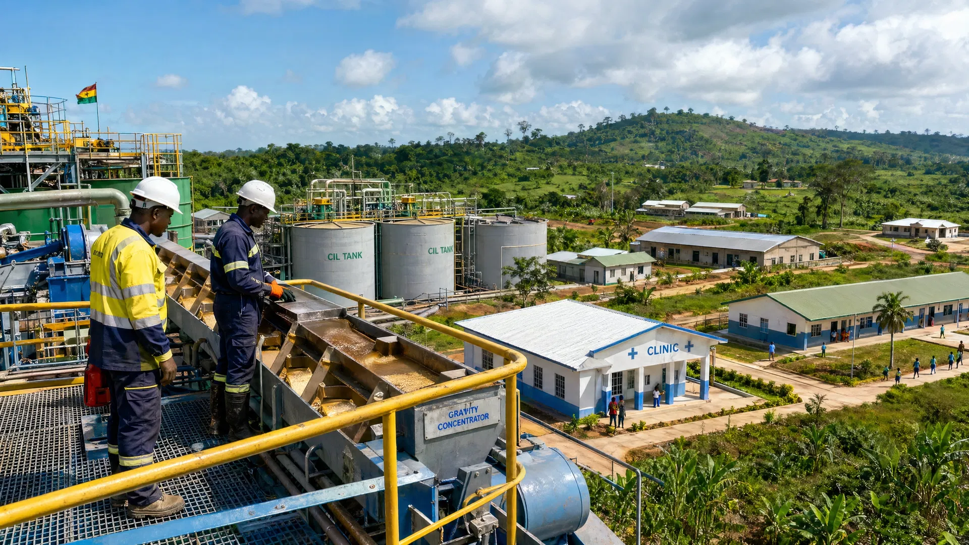 Ethical mining infrastructure with community facilities
