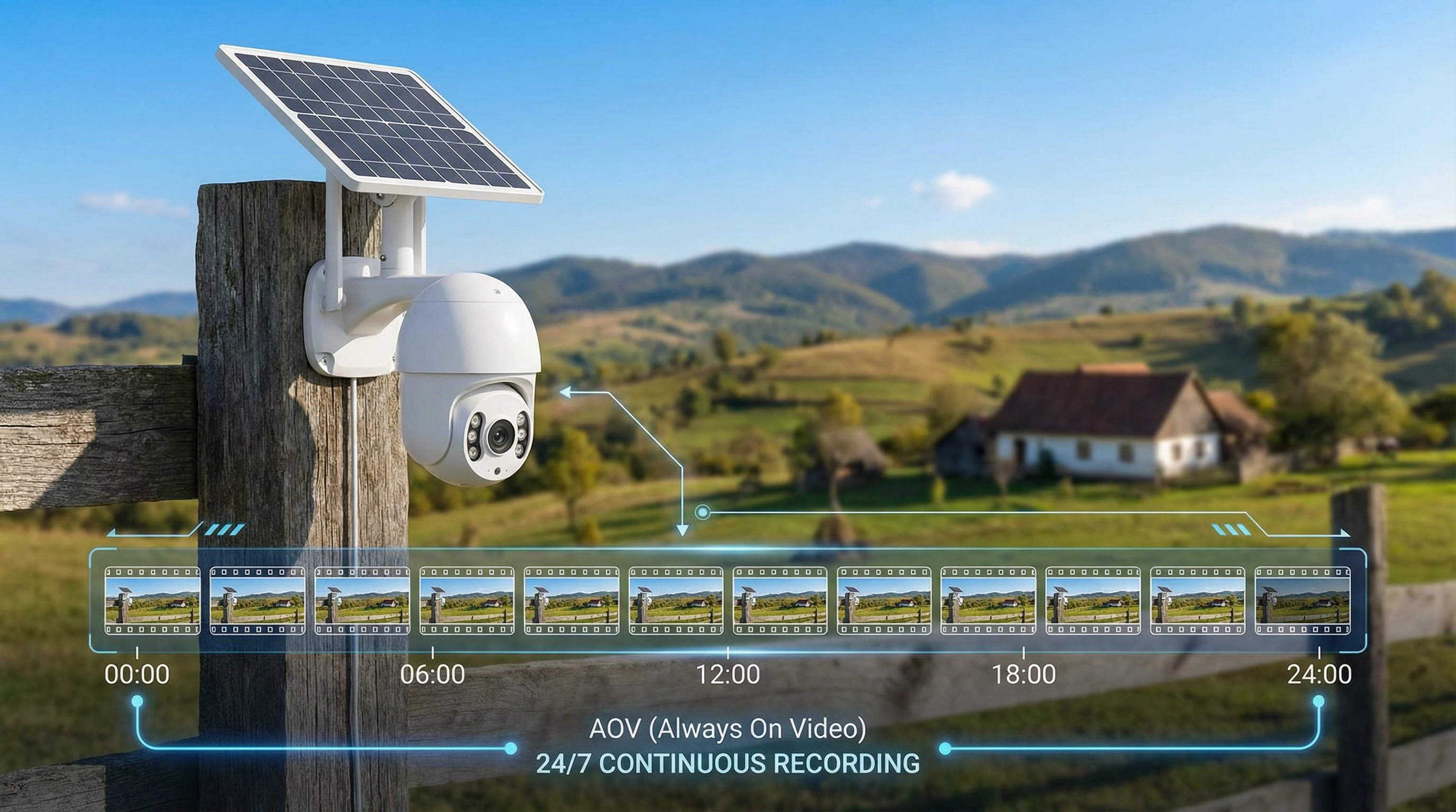 Ce este AOV și de ce contează — înregistrare continuă 24/7 pe camerele solare